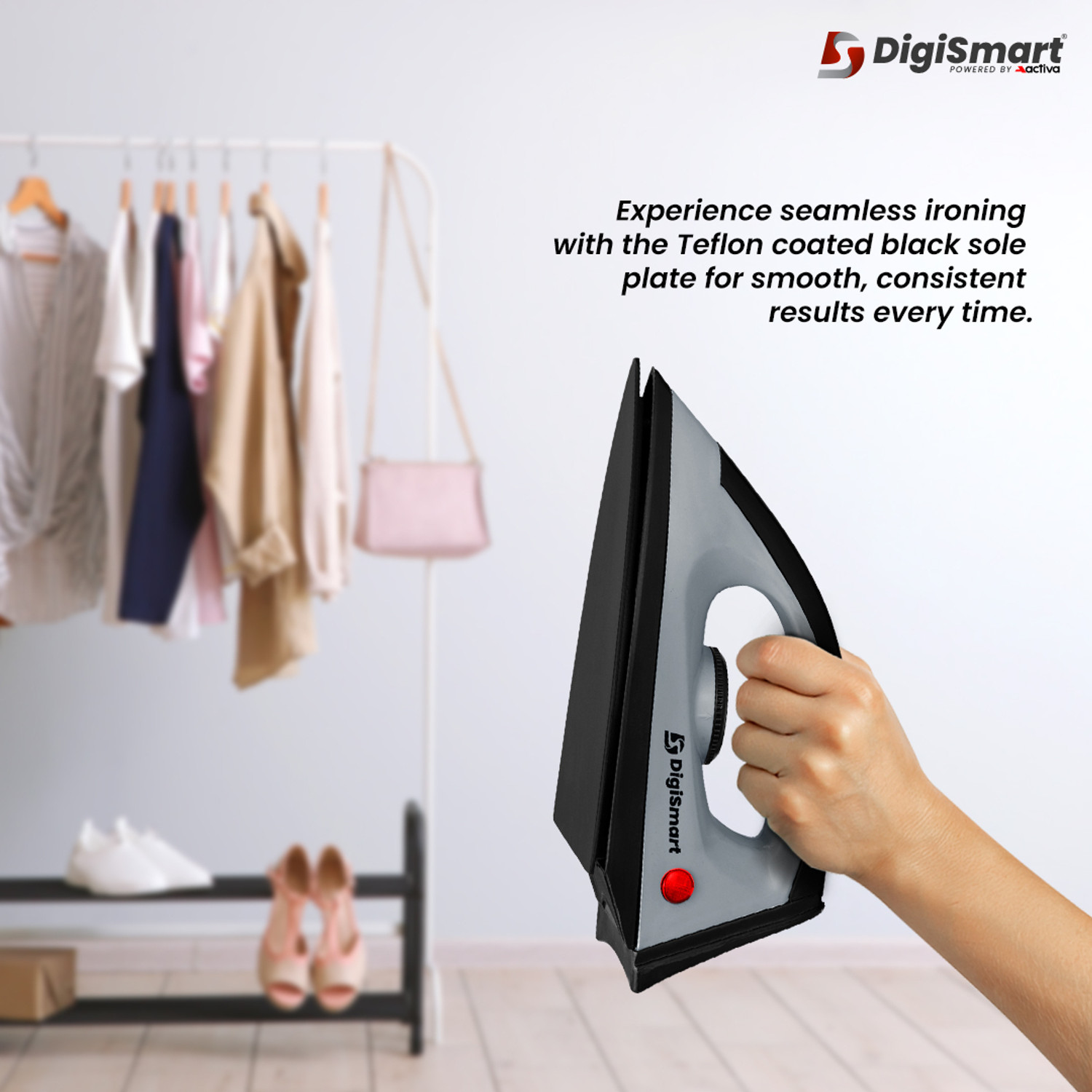 Image of DIGISMART by DIGISMART Light Weight Non-Stick 1150 W Dry Iron