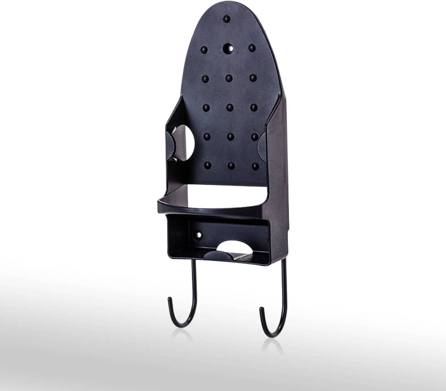 Bathla by Bathla Heat Resistant Wall Mounted Iron Board Holder with Steel Hooks | Black | Ironing Board