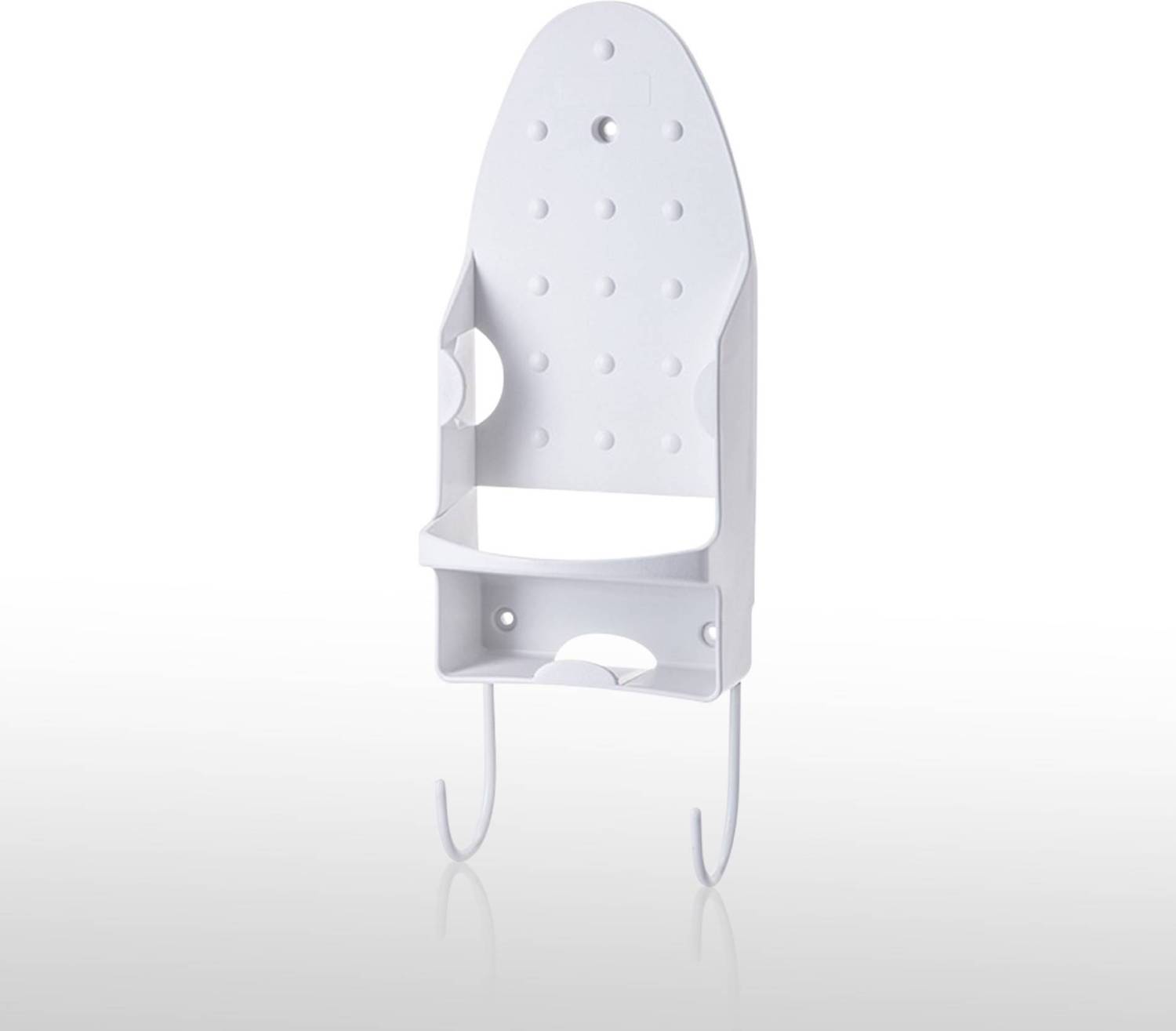 Bathla by Bathla Heat Resistant Wall Mounted Iron Board Holder with Steel Hooks | White | Ironing Board