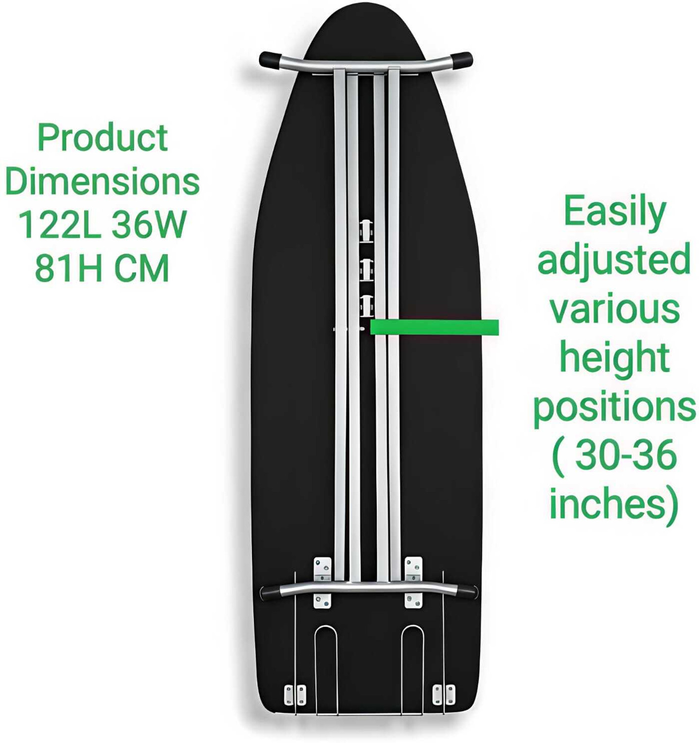 Image of blessy by Blessy High Quality Ironing Board /Table with Iron Holder, Foldable & Adjustable Ironing Board