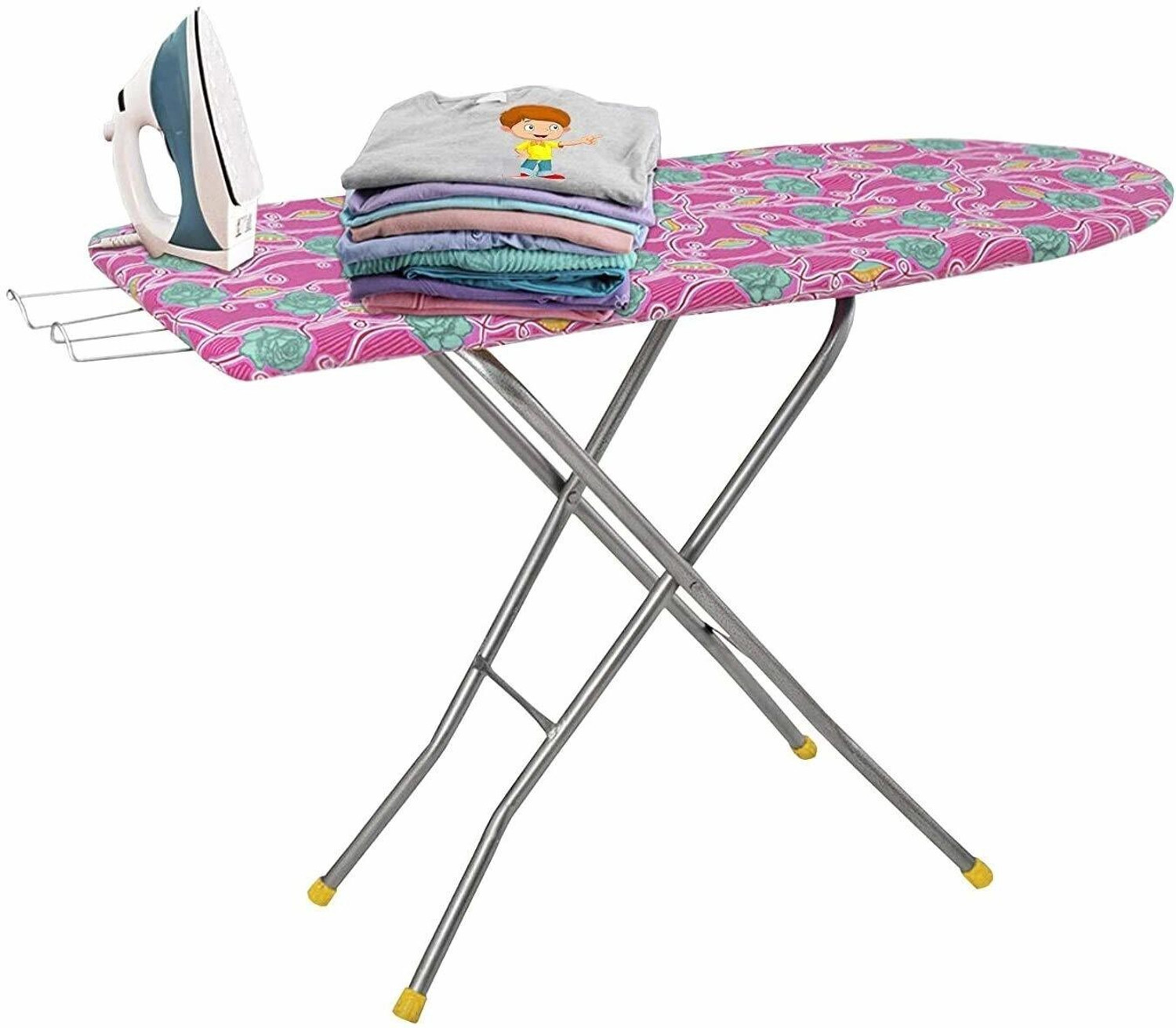 Image of Soaring by NA X-Pres Wooden Foldable Table With Iron Holder and 3mm Felt Padding Ironing Board