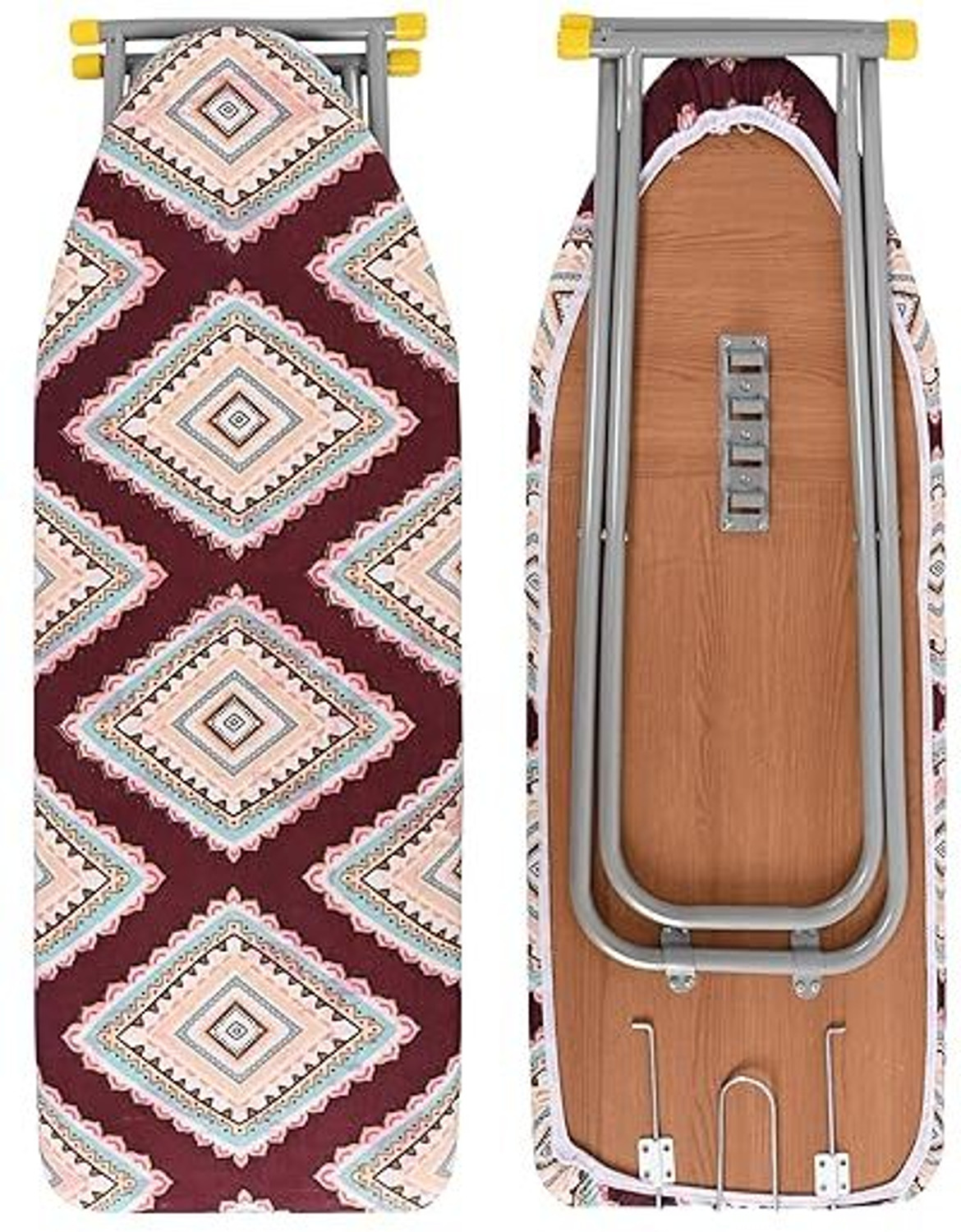 Image of Maanit Wooden Self Standing With Foldable Height Adjustable Heavy duty Color And Design Ironing Board