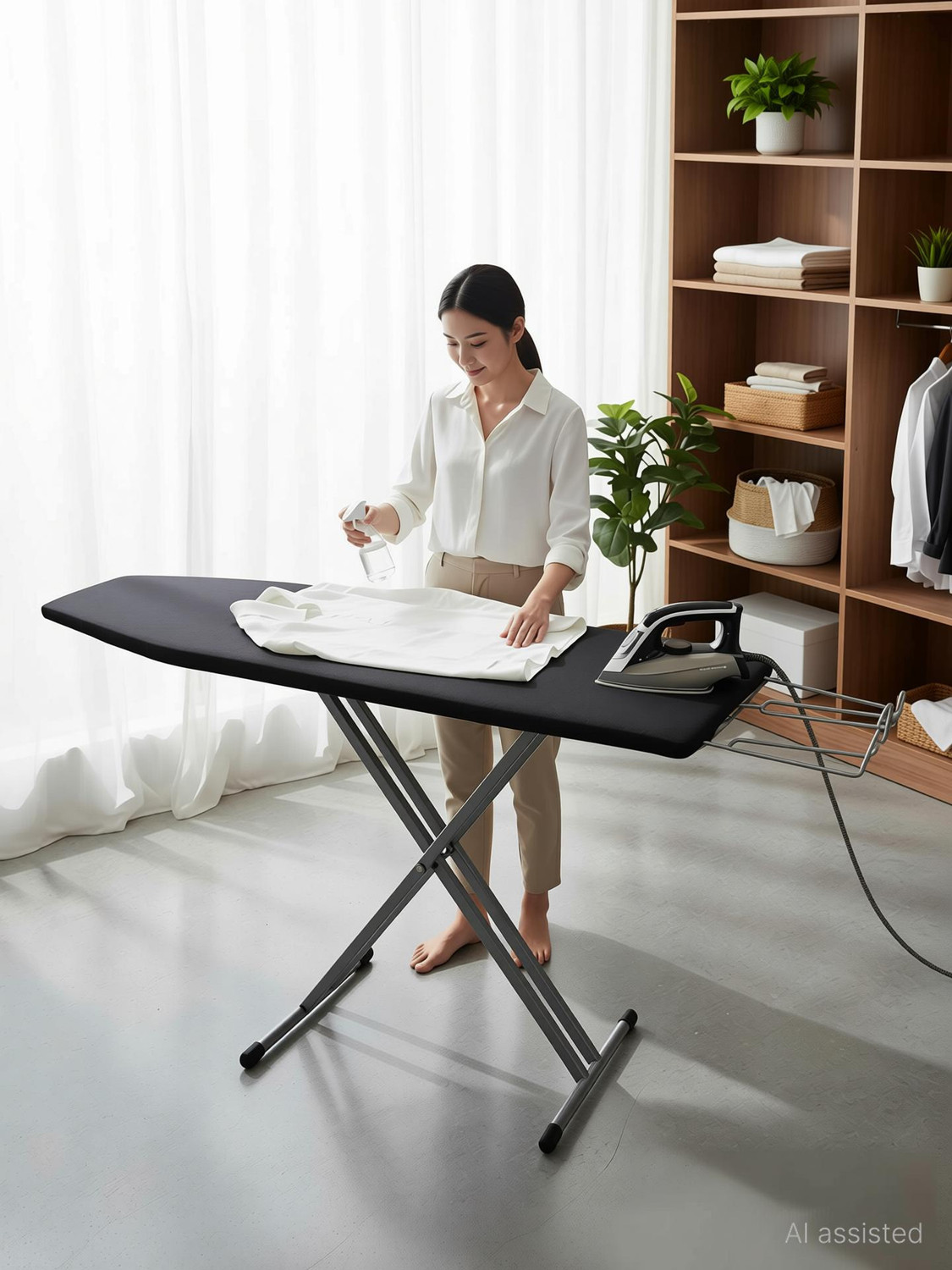 Image of SDSTANDLONE by SDSTANDLONE High Quality Ironing Board /Table with Iron Holder, Foldable & Adjustable Ironing Board