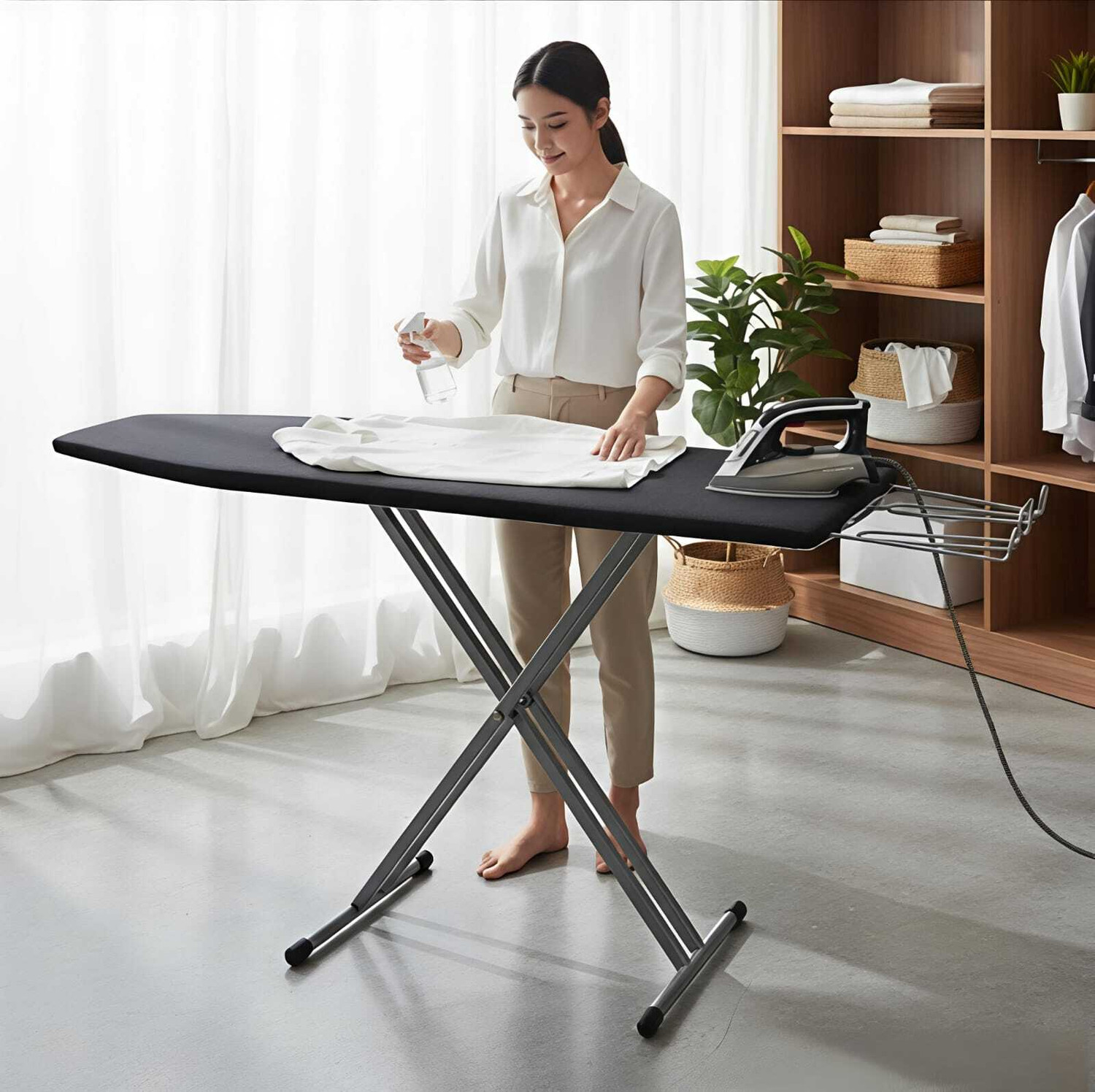 Image of blessy by Blessy High Quality Ironing Board /Table with Iron Holder, Foldable & Adjustable Ironing Board