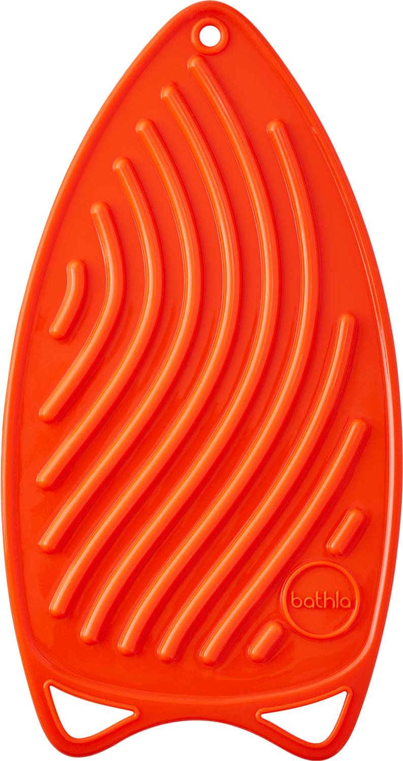 Bathla X-Pres SafeRest Silicone Iron Mat – Orange | Heat-Resistant, Anti-Slip, Washable Ironing Mat