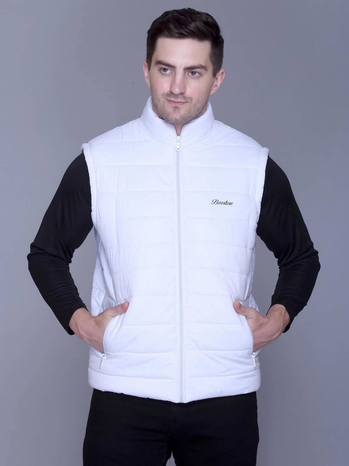 BARSTOW Sleeveless Striped Men Jacket