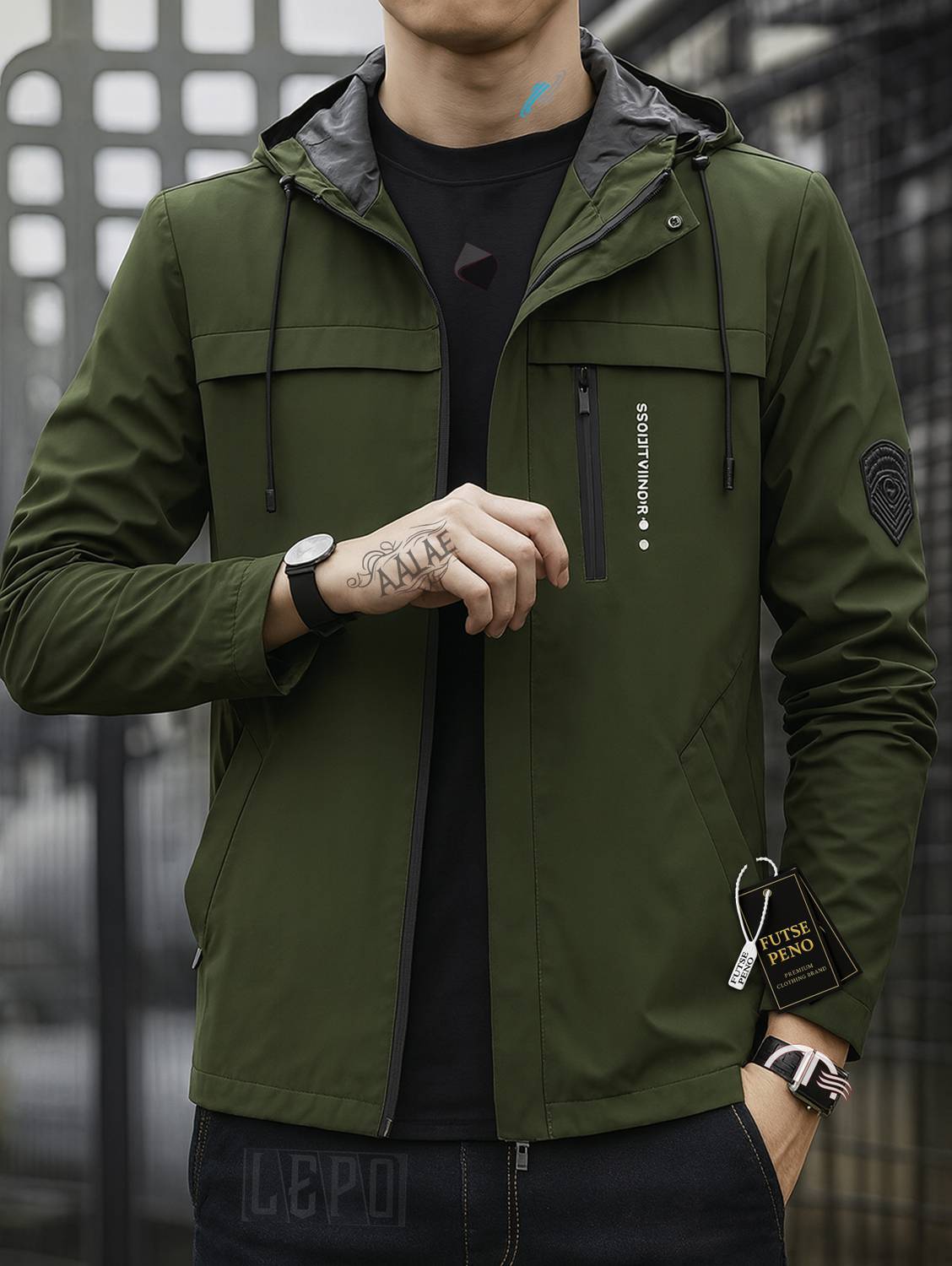 FUTSE PENO Full Sleeve Solid Men Jacket - Image 2