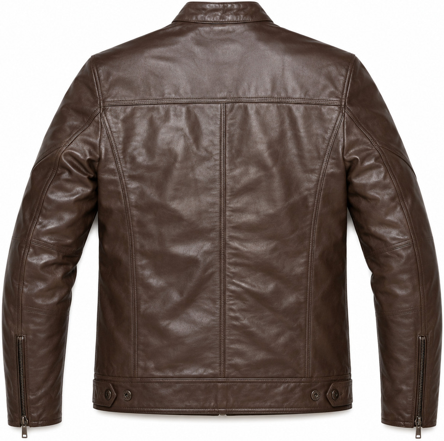 Image of TAJLEATHER Men Solid Leather Jacket
