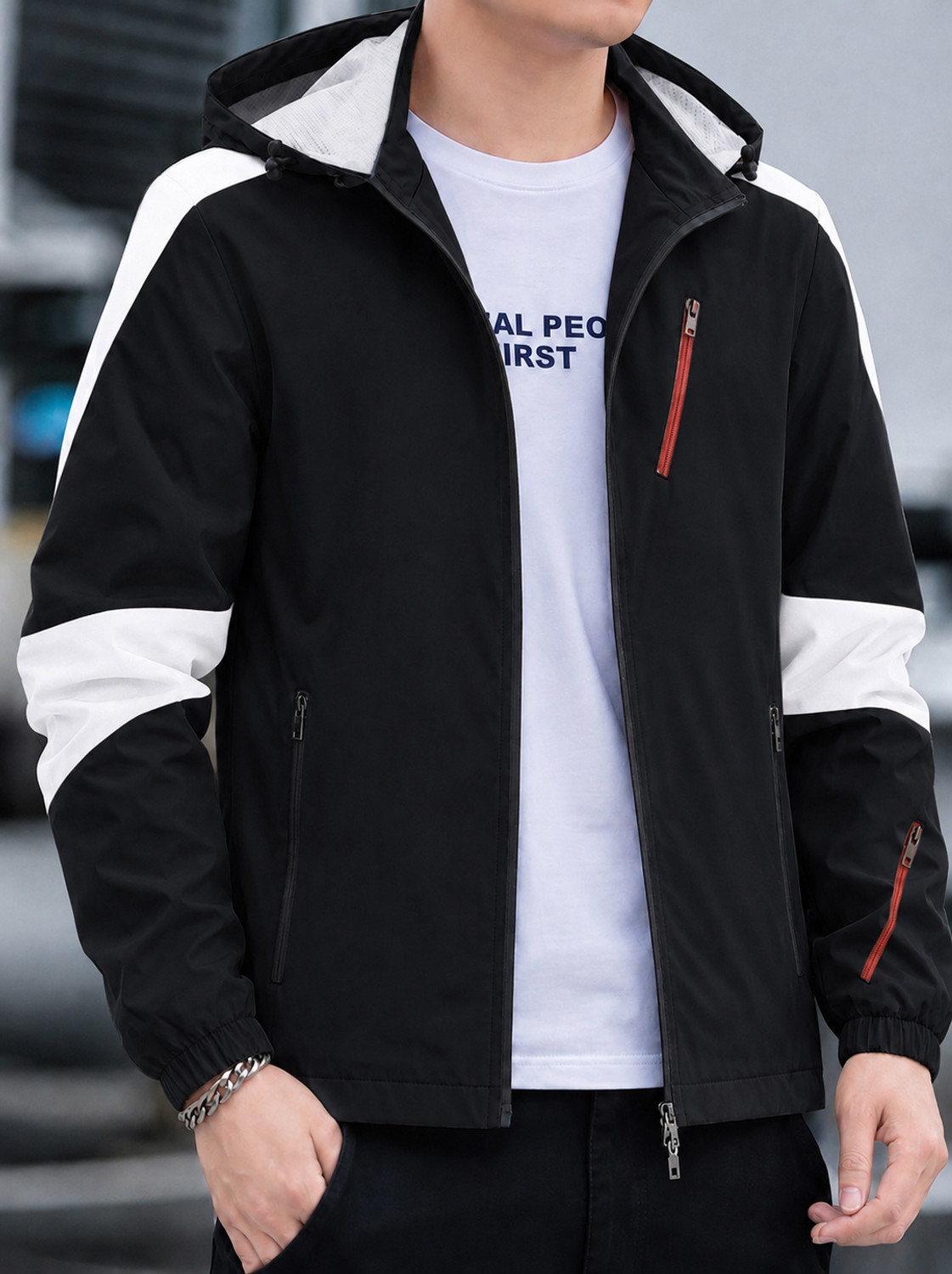 Image of METRONAUT Full Sleeve Colorblock Men Jacket