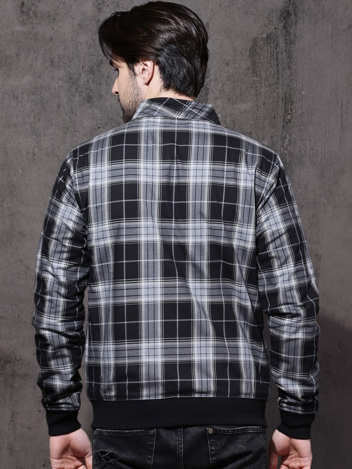 Image of Roadster Full Sleeve Checkered Men Jacket