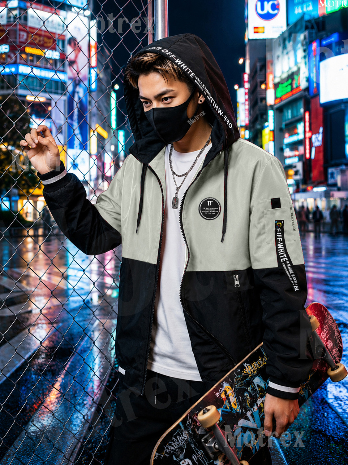 Image of MOTREX Men Colorblock Casual Jacket