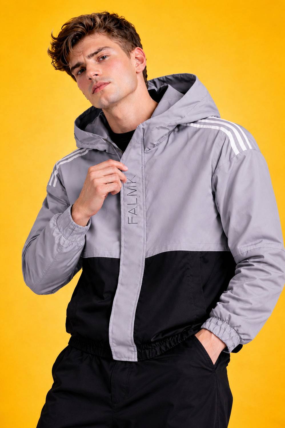 Stolyn Korean Striped Men Wind Cheater - Image 3