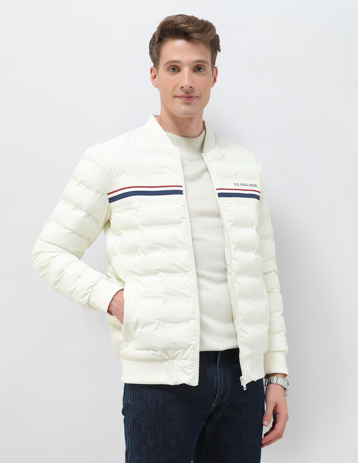 Image of U.S. POLO ASSN. Full Sleeve Solid Men Jacket