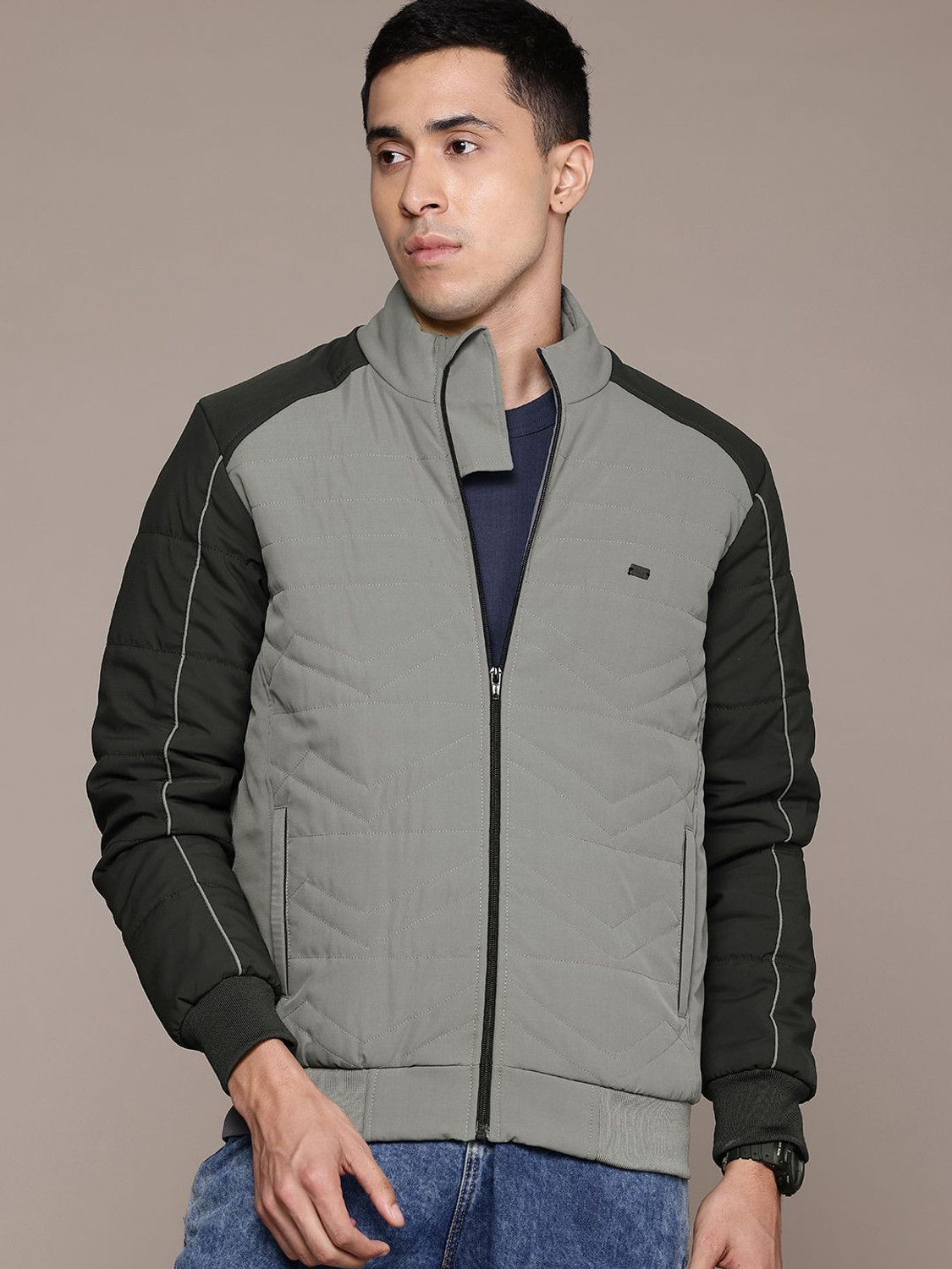 Image of Roadster Full Sleeve Solid Men Padded Jacket