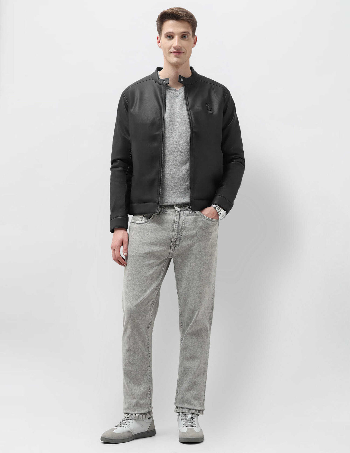 Image of U.S. Polo Assn. Denim Co. Full Sleeve Solid Men Jacket