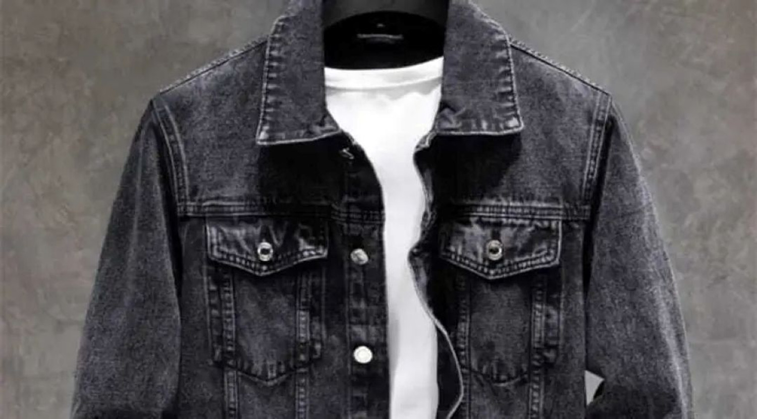 Image of mevan Full Sleeve Solid Men Denim Jacket