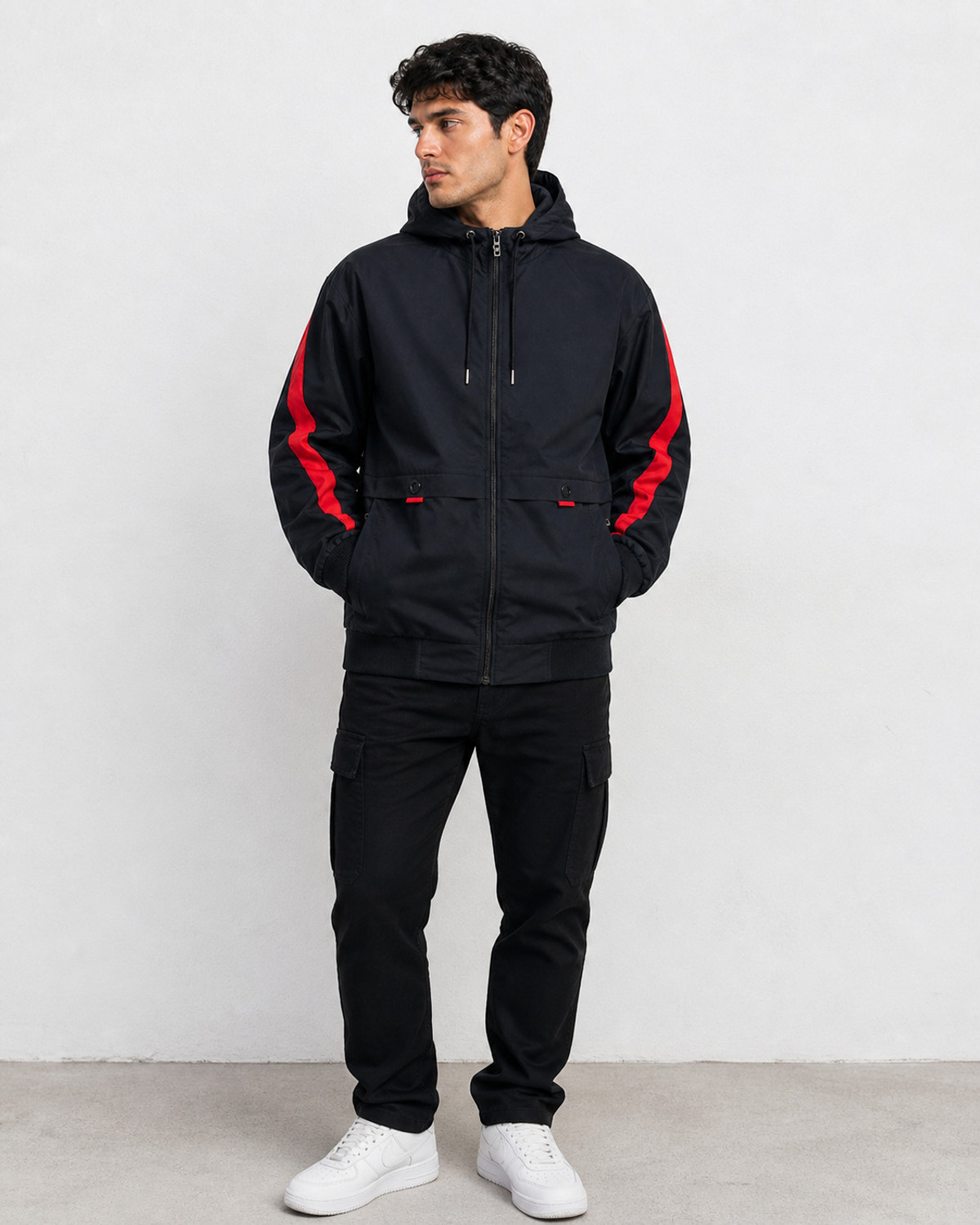 Image of areeba Full Sleeve Solid Men Jacket