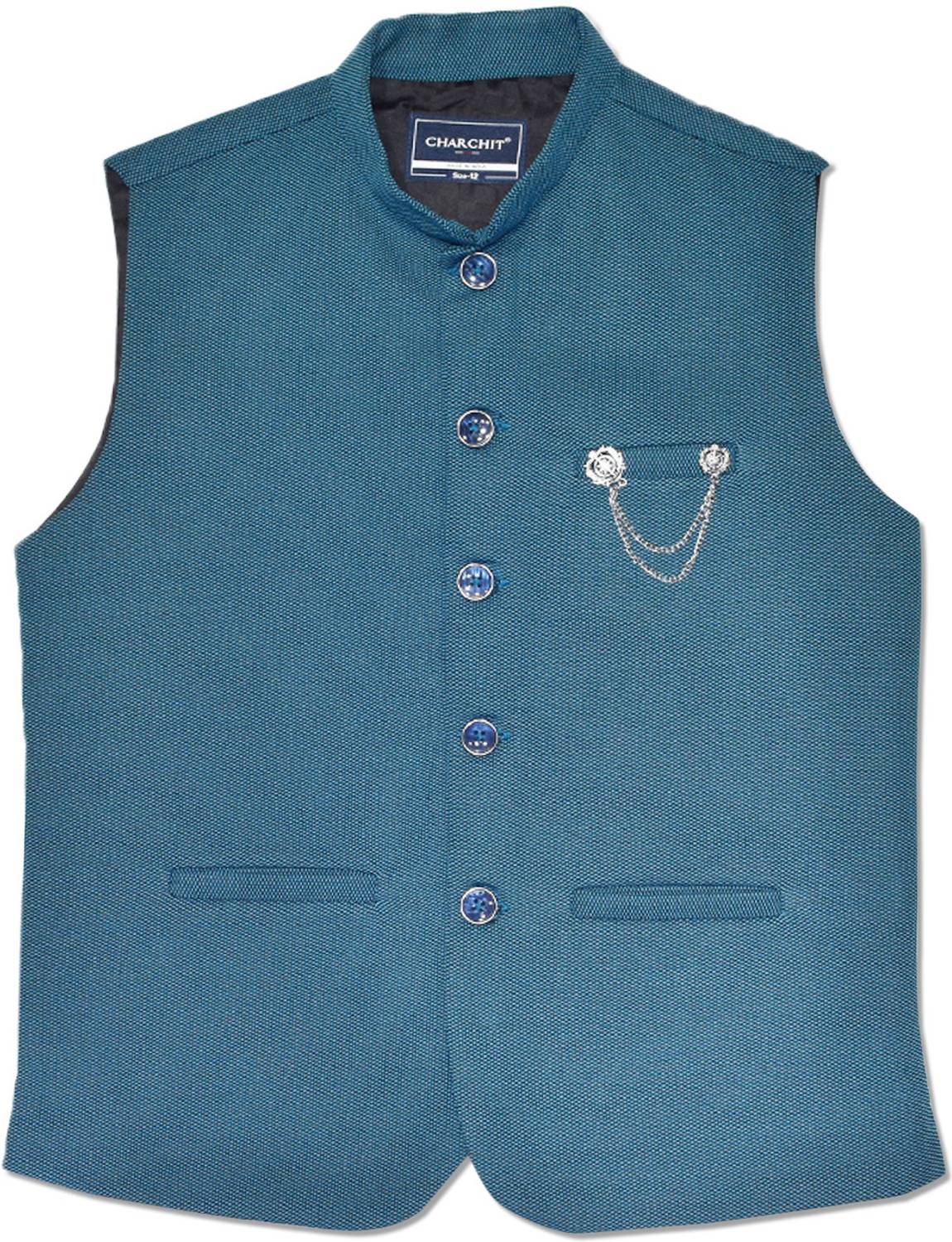 Charchit Sleeveless Solid Boys Jacket