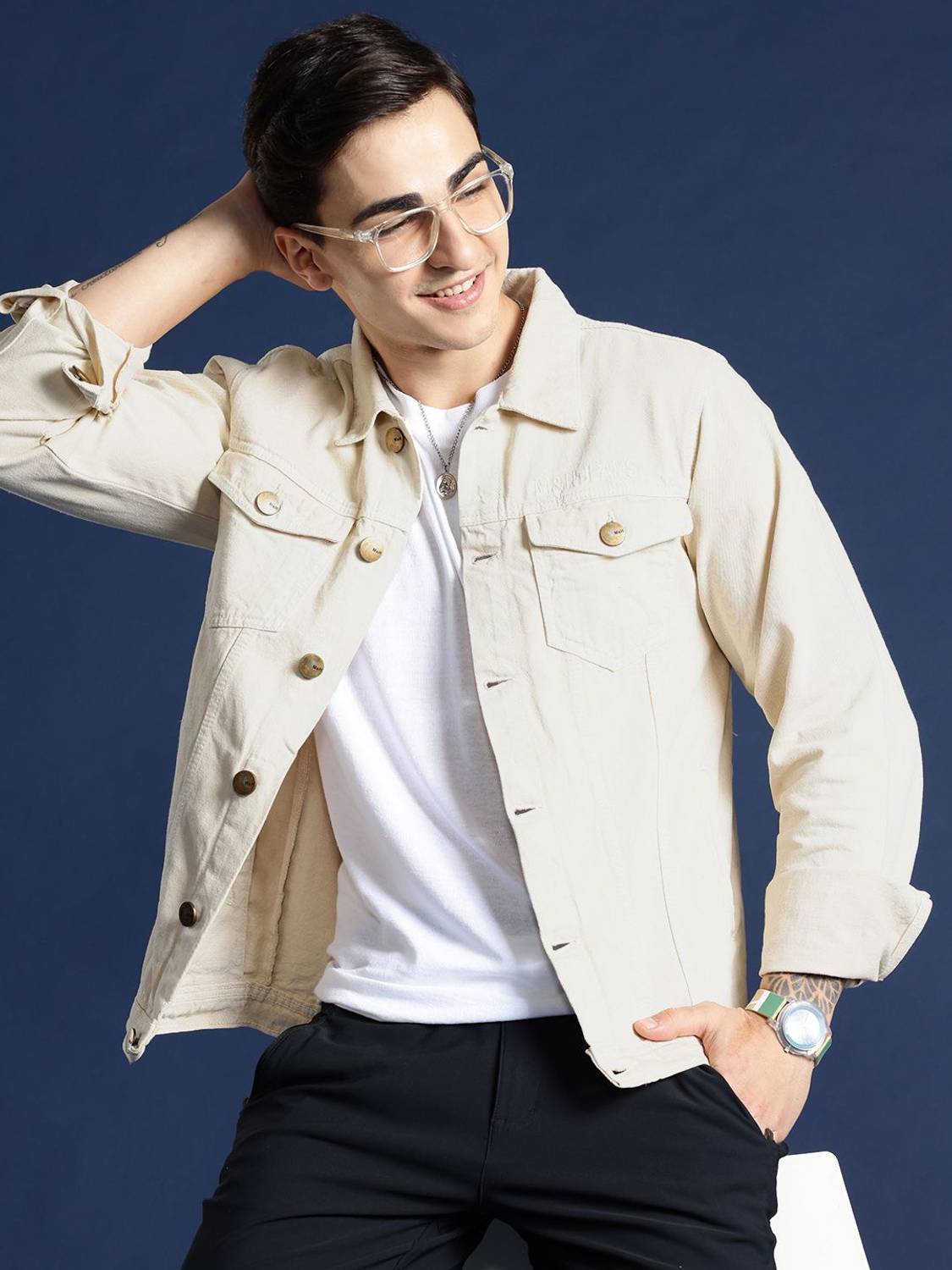Mast & Harbour Blue Denim Jacket - Image 1