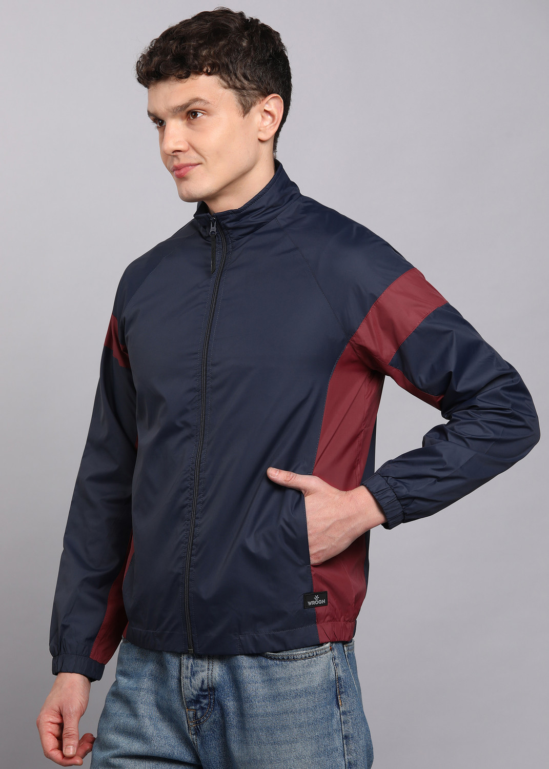 Image of WROGN Men Colorblock Casual Jacket