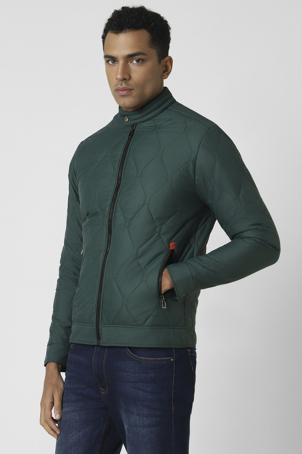 Image of VAN HEUSEN Full Sleeve Self Design Men Jacket