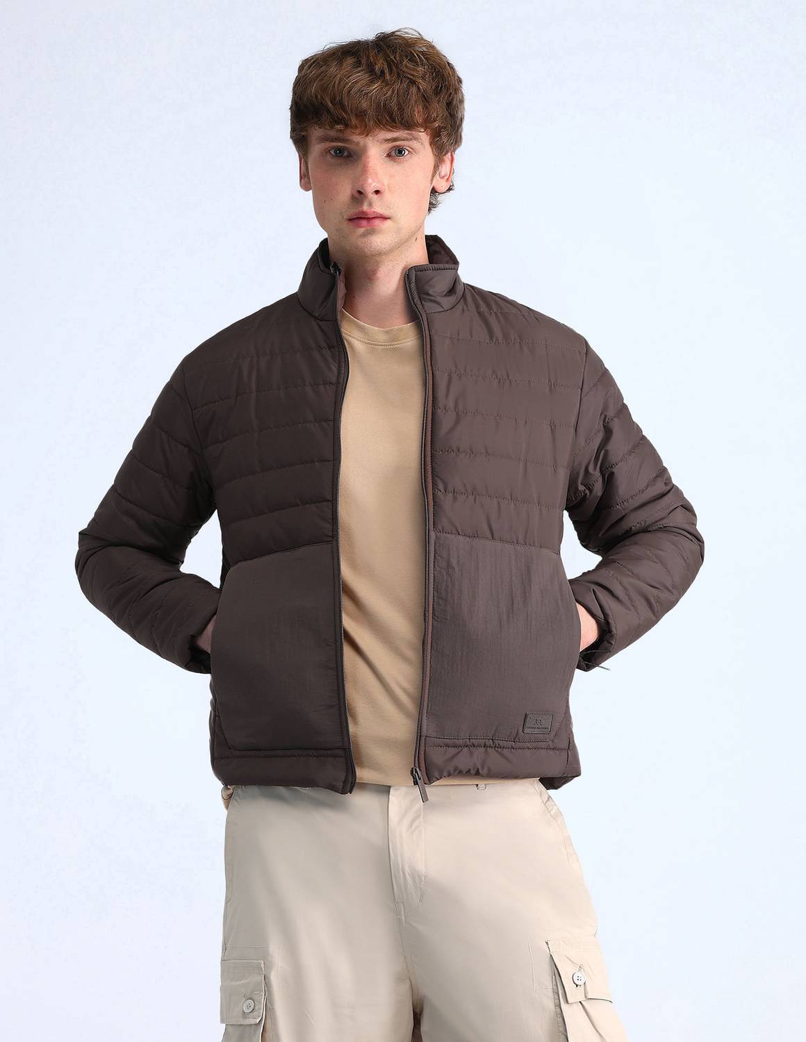 FLYING MACHINE Full Sleeve Solid Men Jacket - Image 1