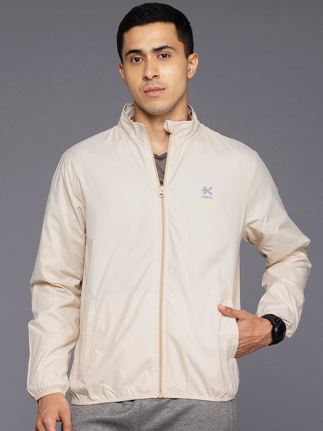 Image of HRX by Hrithik Roshan Full Sleeve Solid Men Jacket
