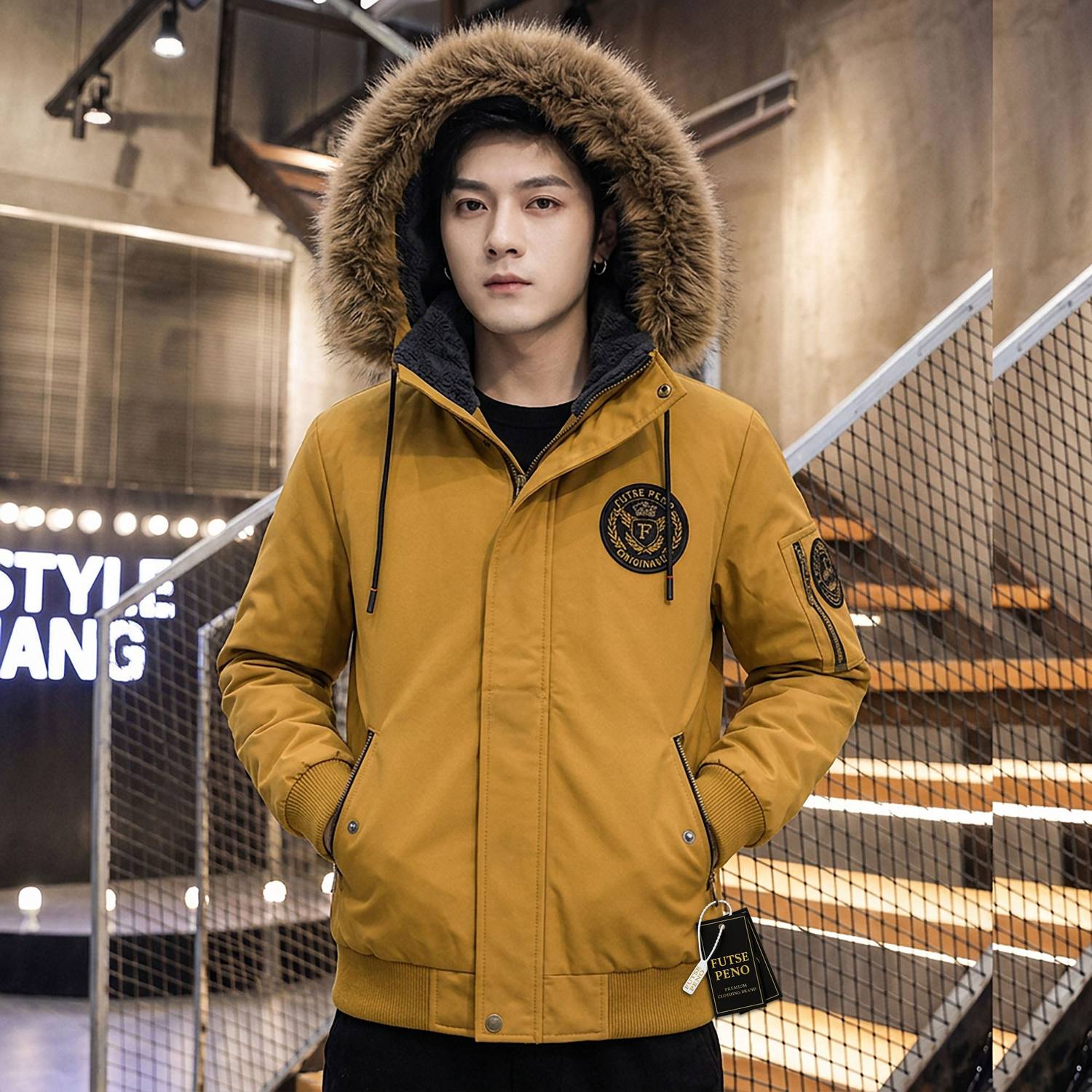 FUTSE PENO Full Sleeve Solid Men Jacket - Image 1