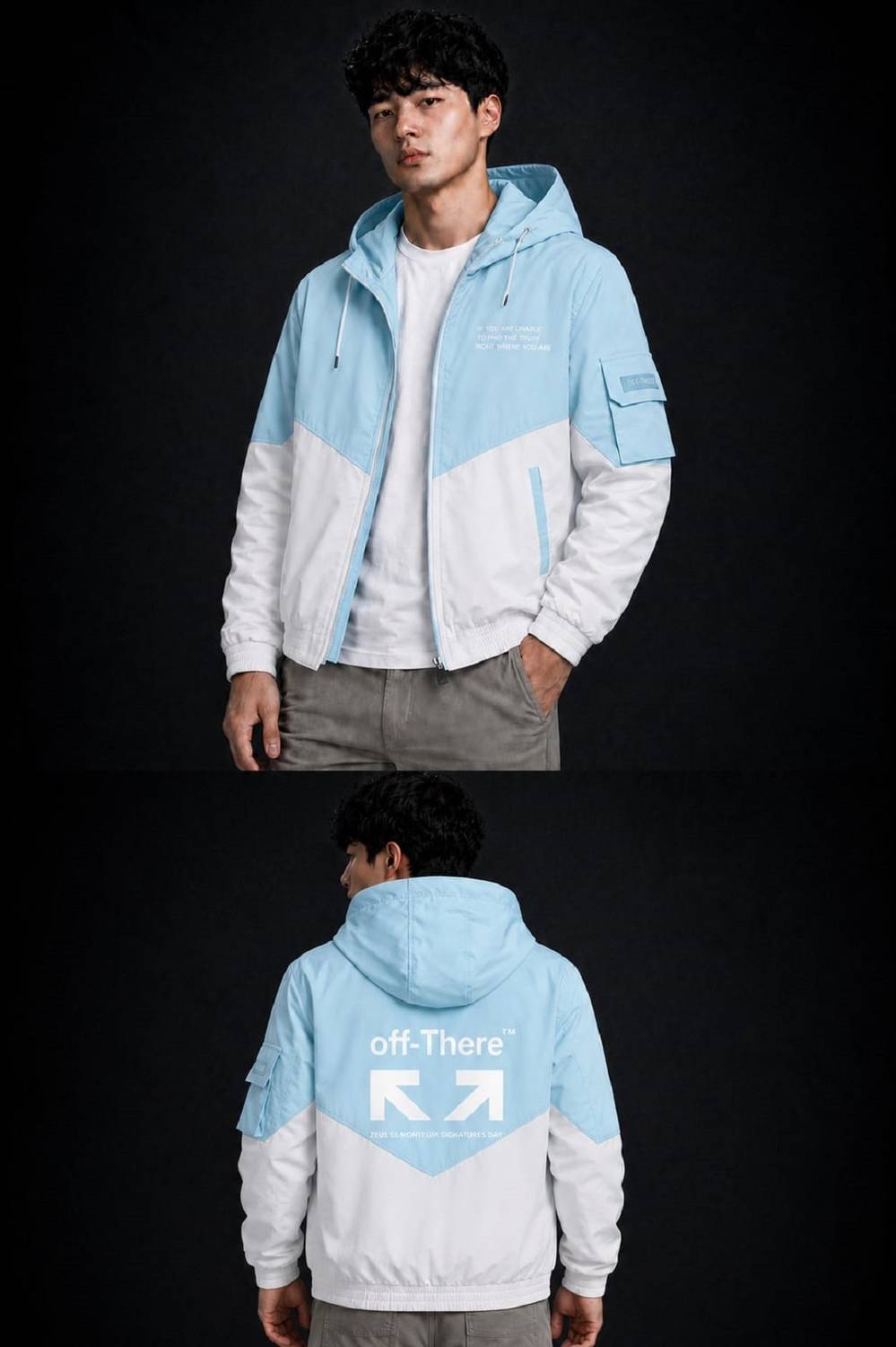 ZROXA Full Sleeve Colorblock Men Jacket - Image 2
