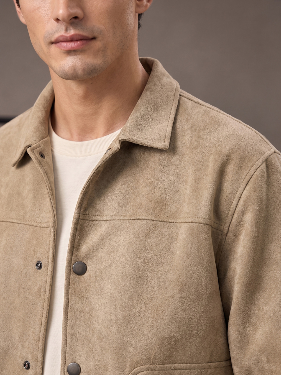 Image of NOBERO Men Solid Shacket