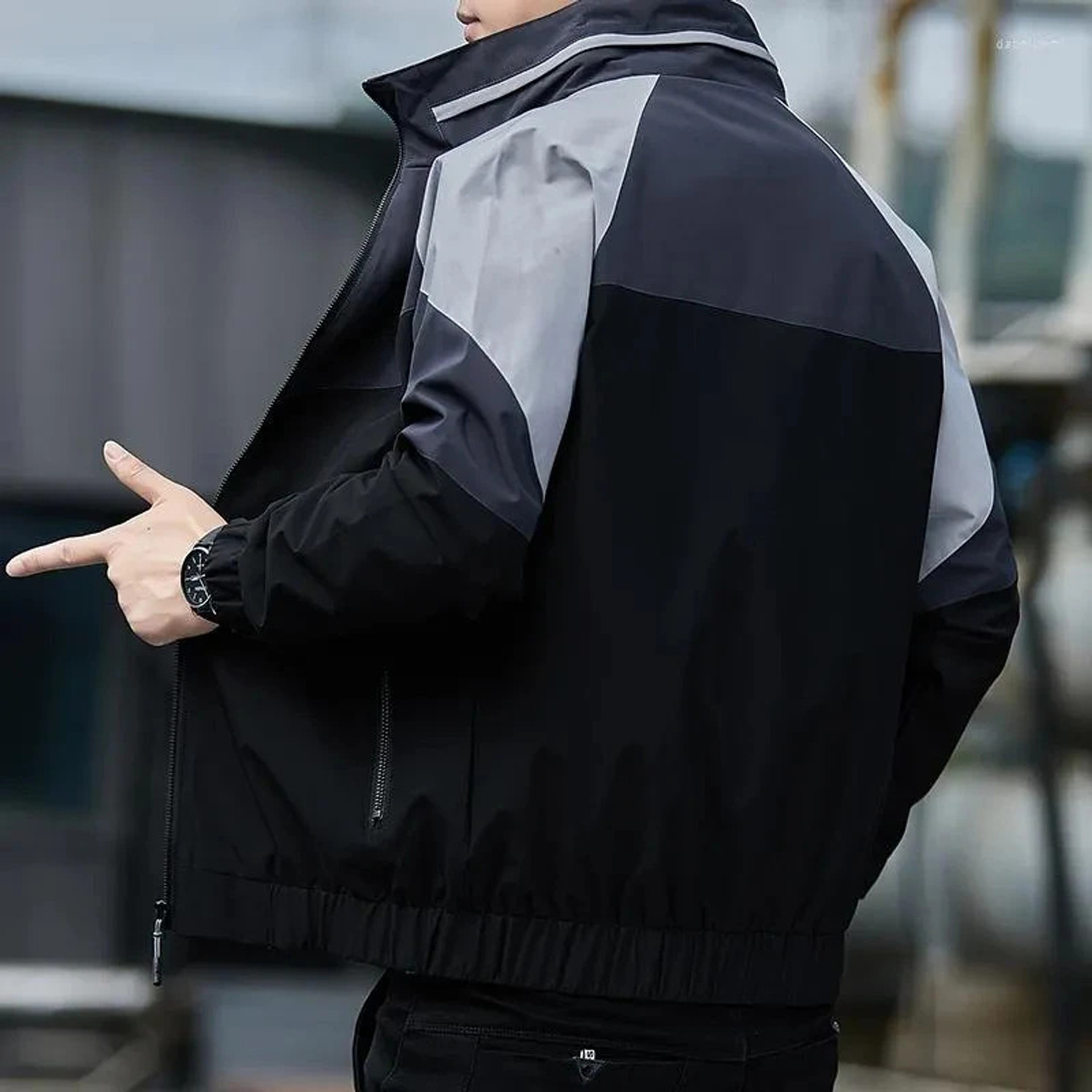 Image of Mia Fashion Men Solid Quilted Jacket