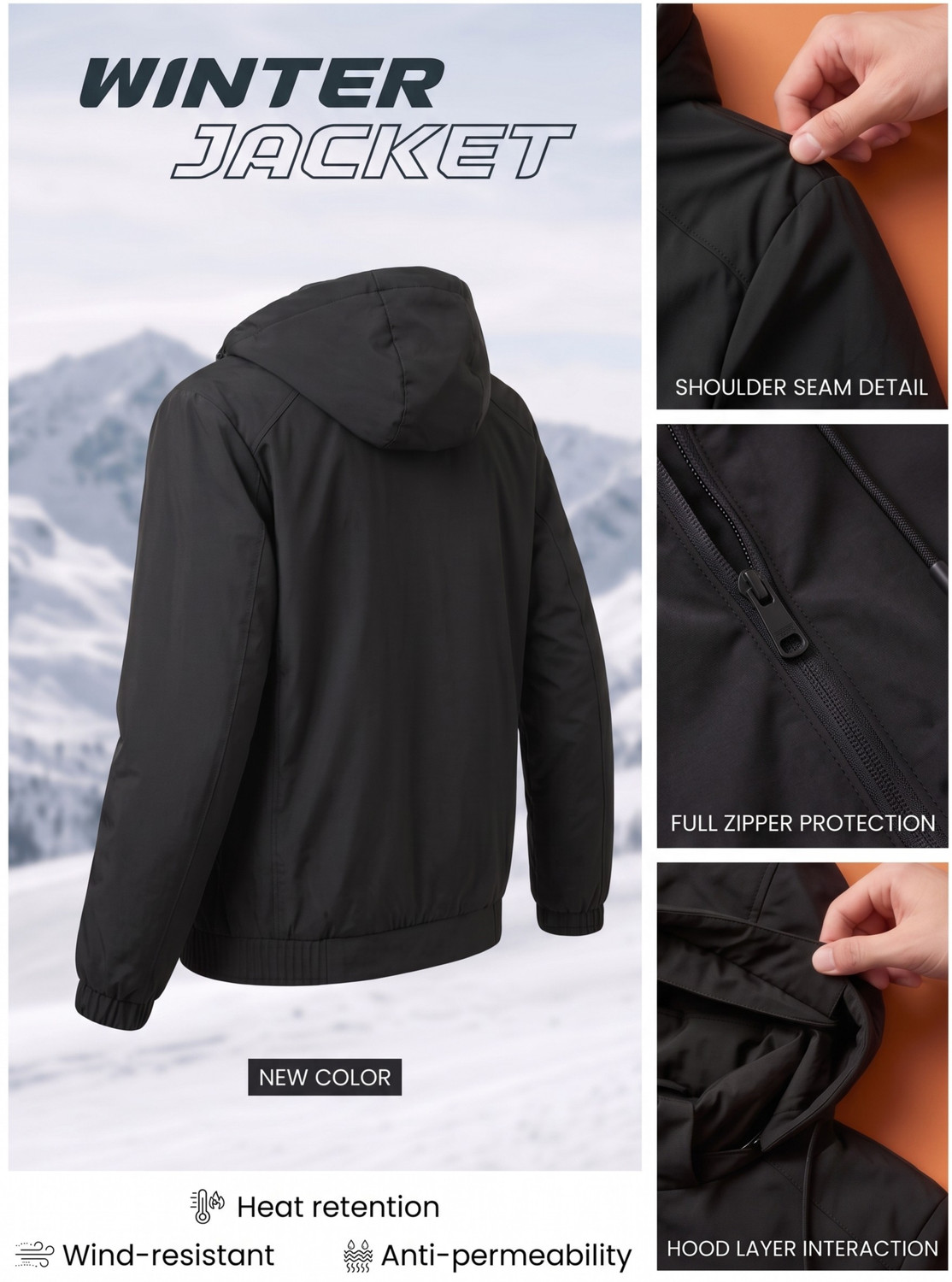 Image of Mia Fashion Full Sleeve Solid Men Jacket