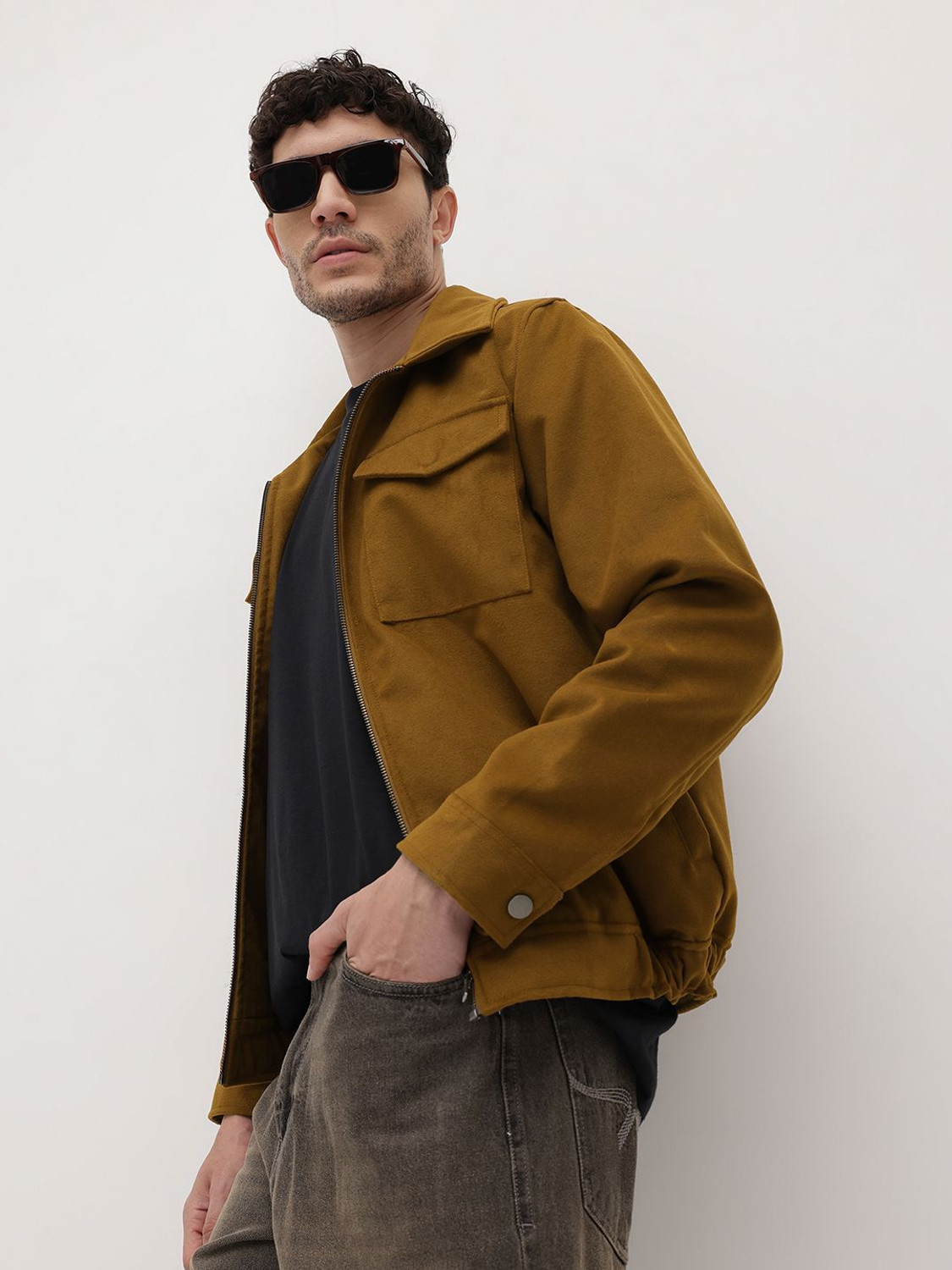 Image of Roadster Full Sleeve Solid Men Jacket