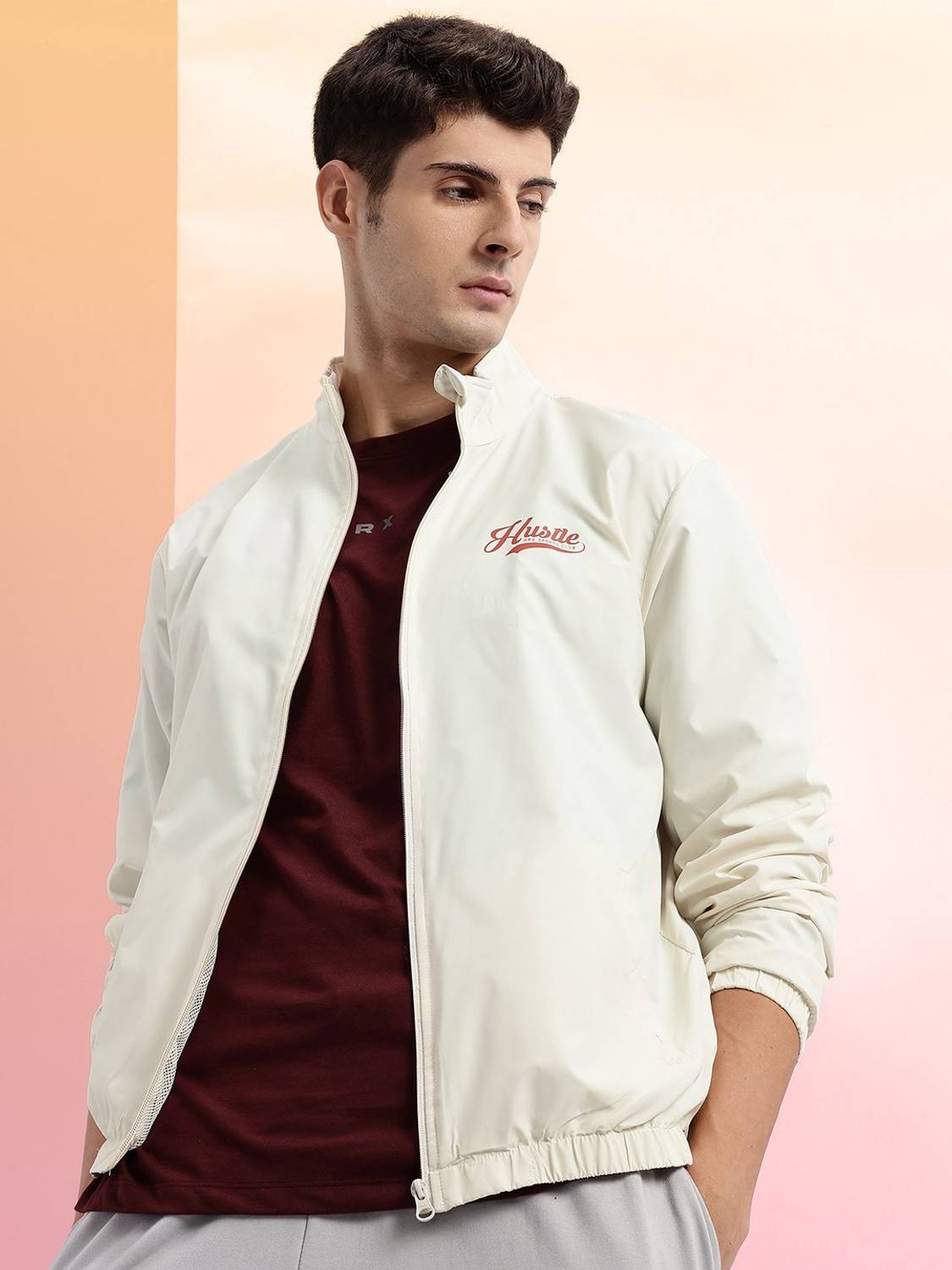 HRX Full Sleeve Solid Men Jacket