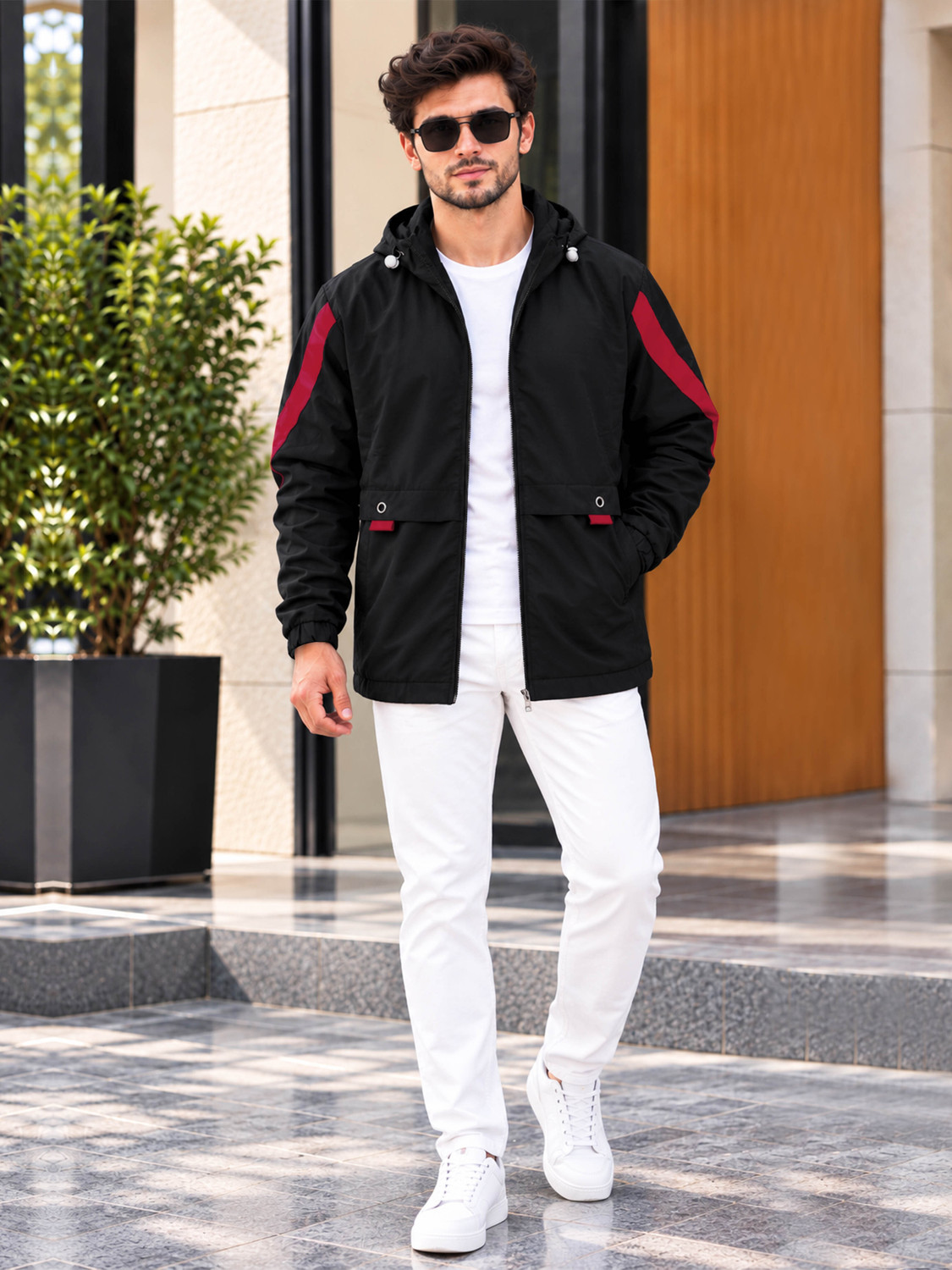 Image of VeBNoR Men Colorblock Biker /Riding Jacket