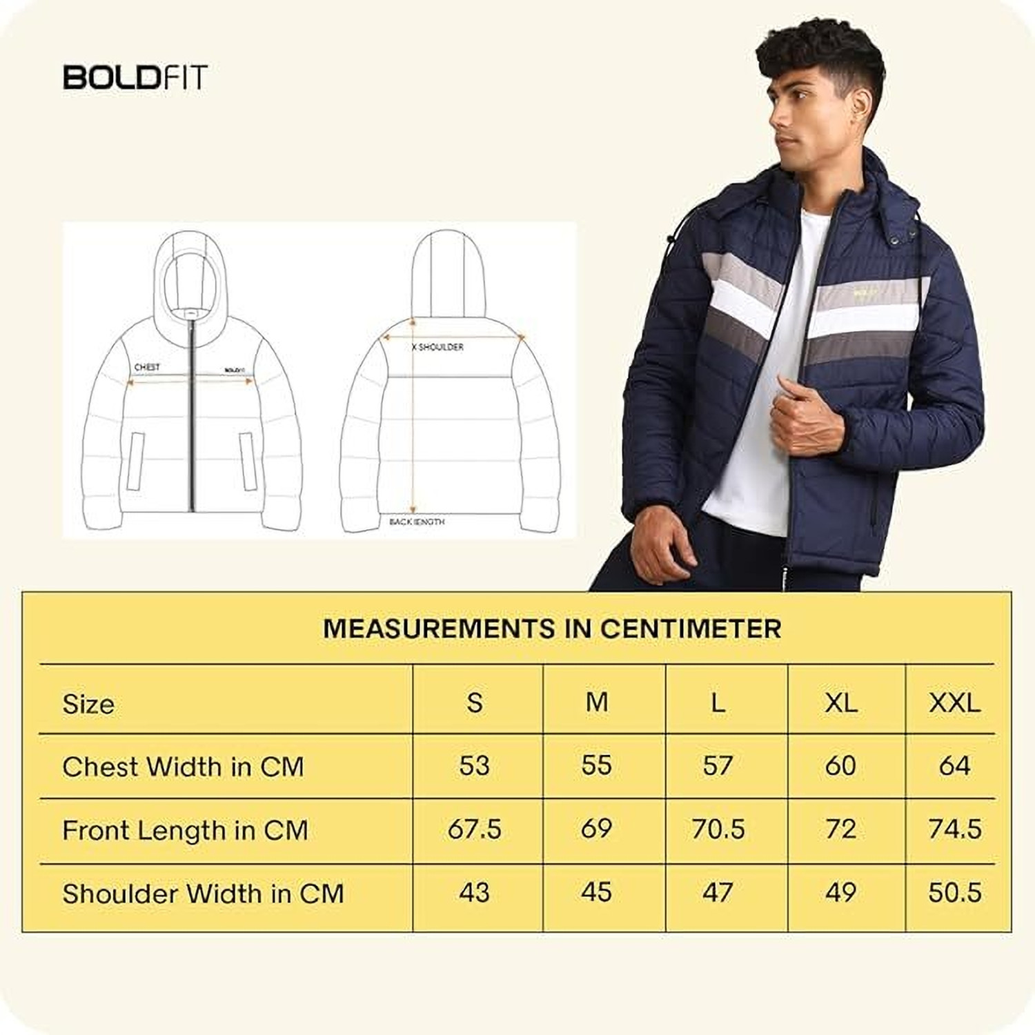 Image of BOLDFIT CLOTHING Full Sleeve Colorblock Men Jacket