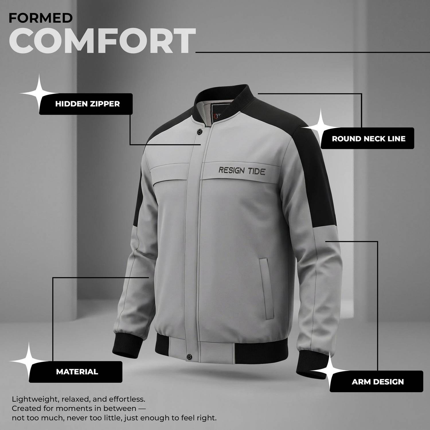 LIZBEE Full Sleeve Colorblock Men Jacket - Image 3
