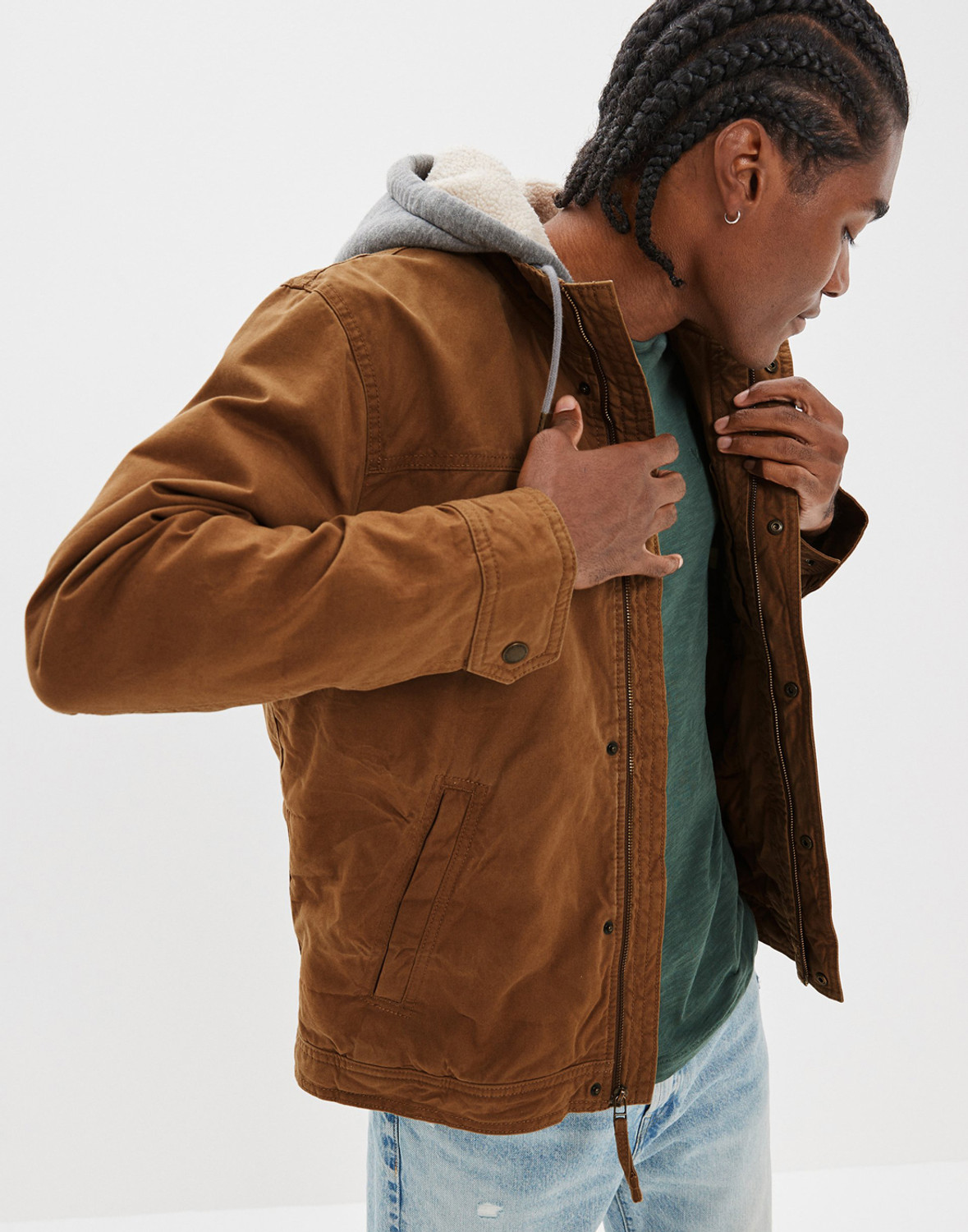 Image of American Eagle Outfitters Full Sleeve Solid Men Jacket