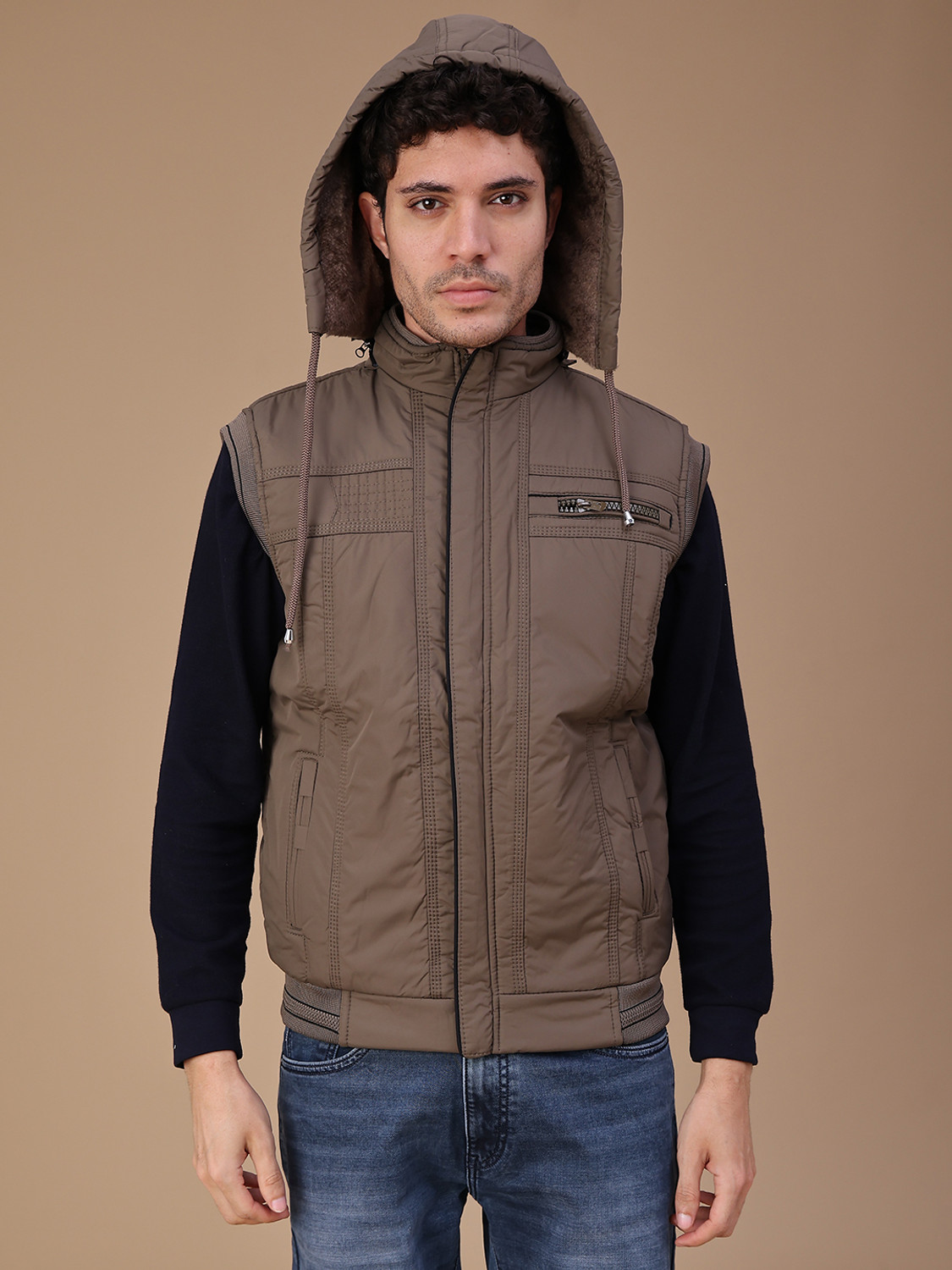 Image of LIMEROAD Men Solid Casual Jacket