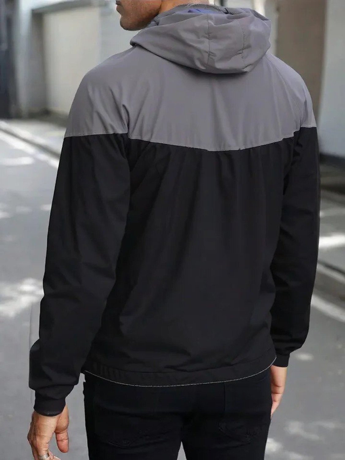 Image of HouseOfCommon WINDCHEATER JACKET FOR MEN Chevron /Zig Zag Men Wind Cheater