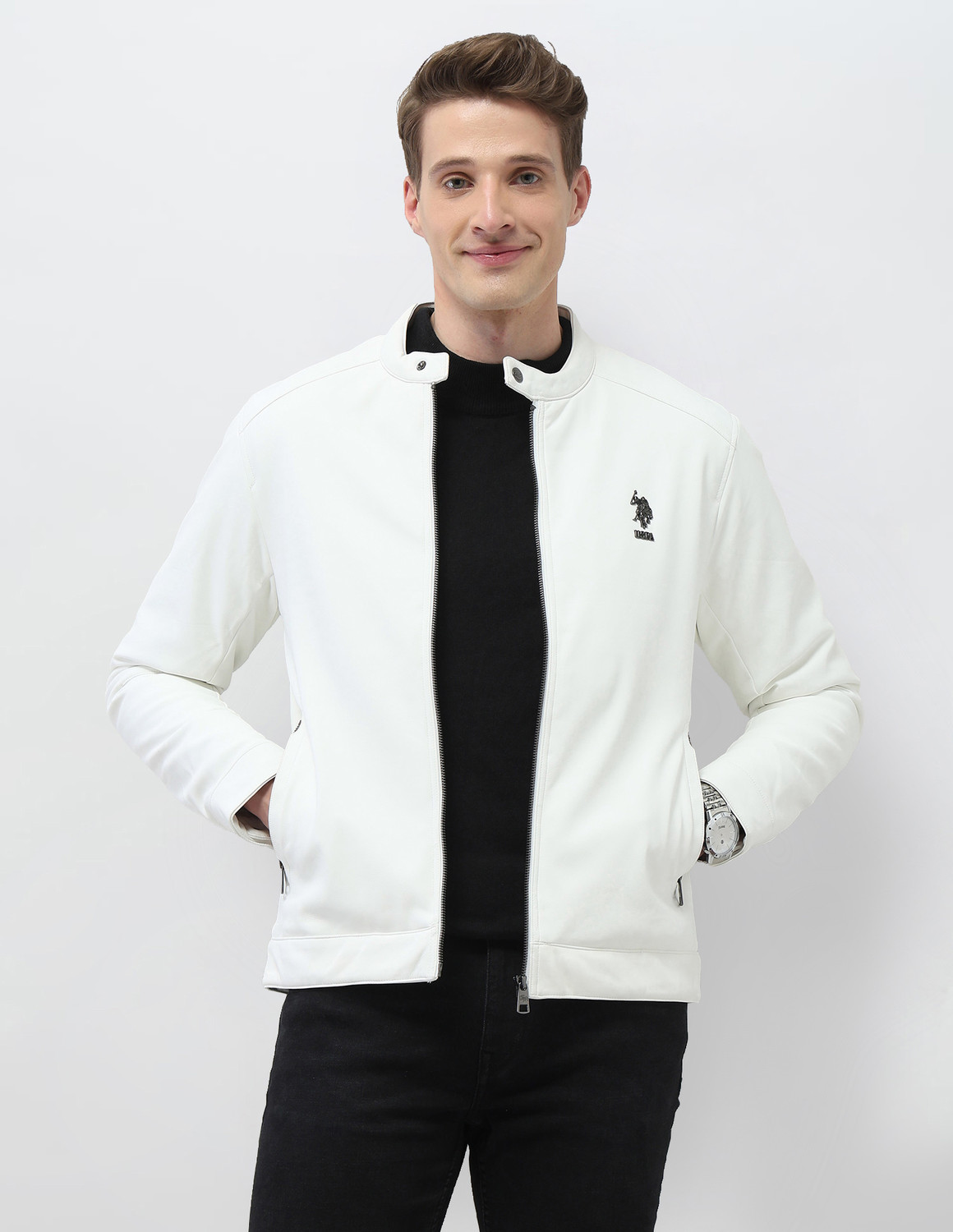 Image of U.S. Polo Assn. Denim Co. Full Sleeve Solid Men Jacket
