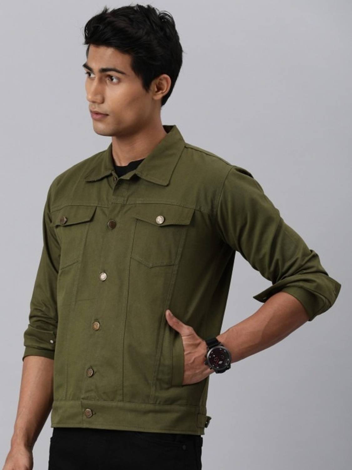 KASHIAN Men Blue Denim Jacket - Image 3