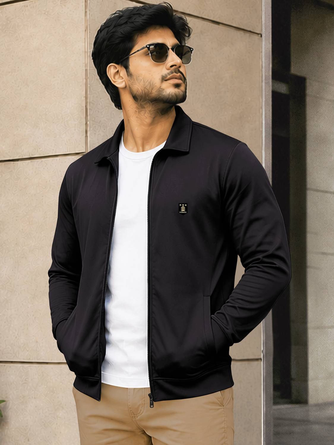 VeBNoR Full Sleeve Solid Men Jacket - Image 1