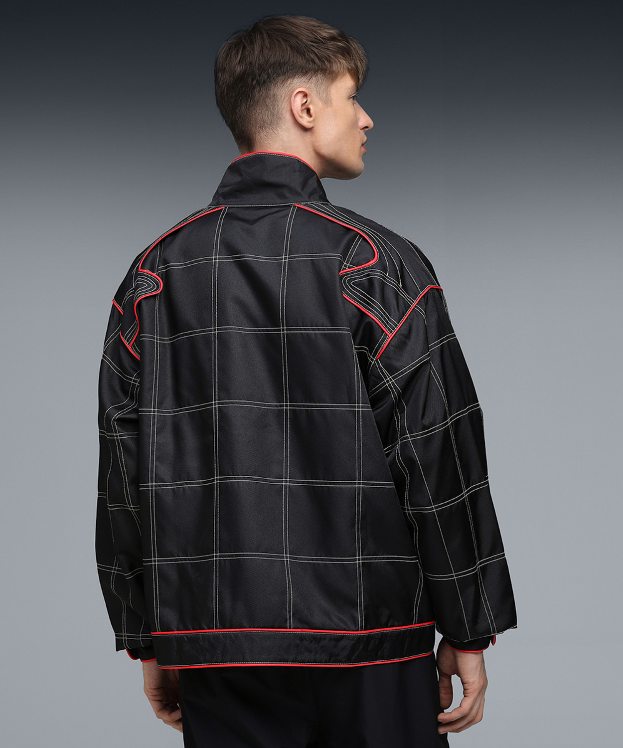 Image of PUMA Full Sleeve Checkered Men Jacket