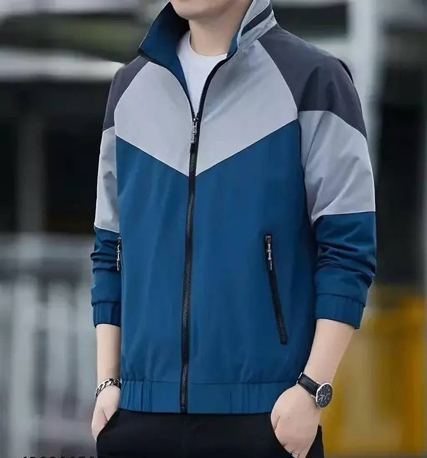 ADM Full Sleeve Colorblock Men Jacket