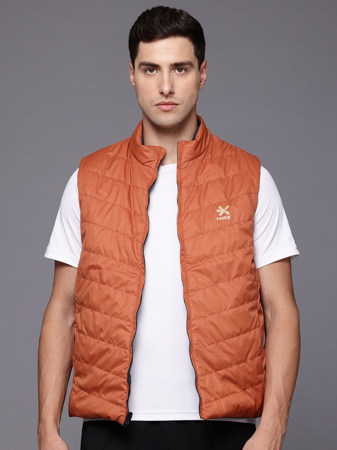 Image of HRX by Hrithik Roshan Men Solid Padded Jacket