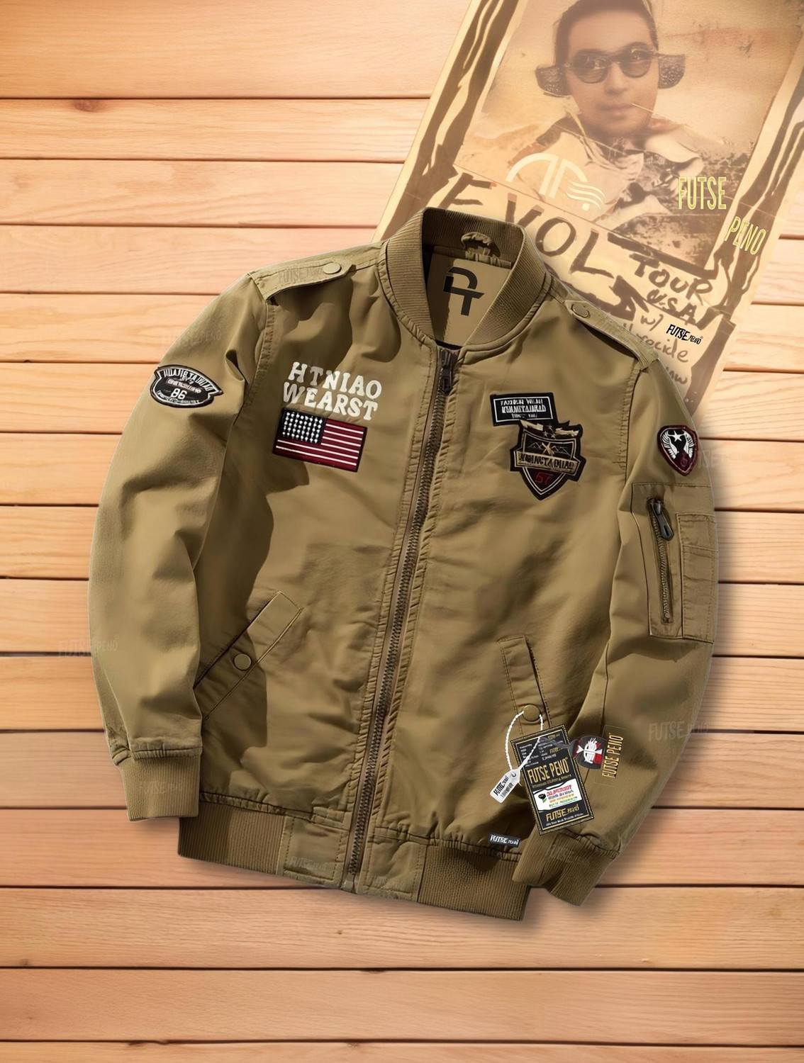 Image of FUTSE PENO Full Sleeve Solid Men Jacket