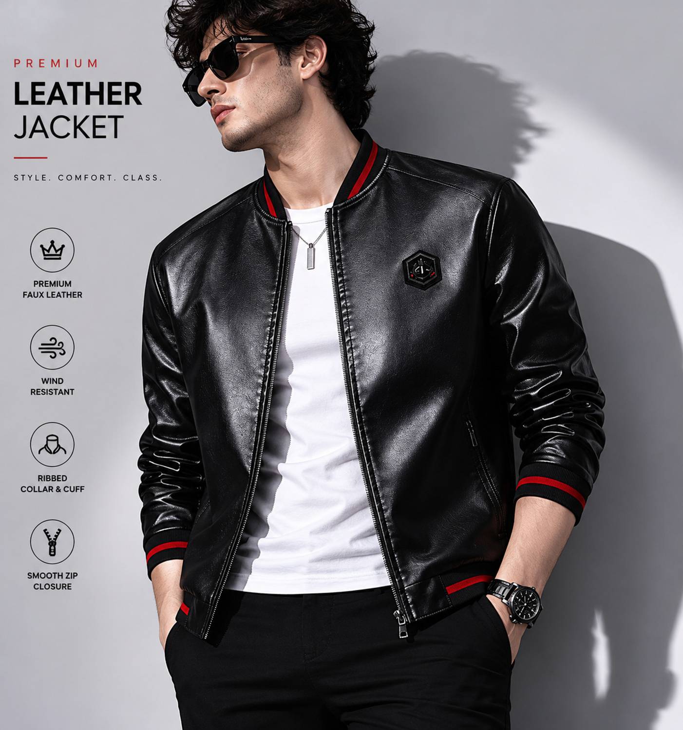 ZYRONA Full Sleeve Printed Men Jacket - Image 4