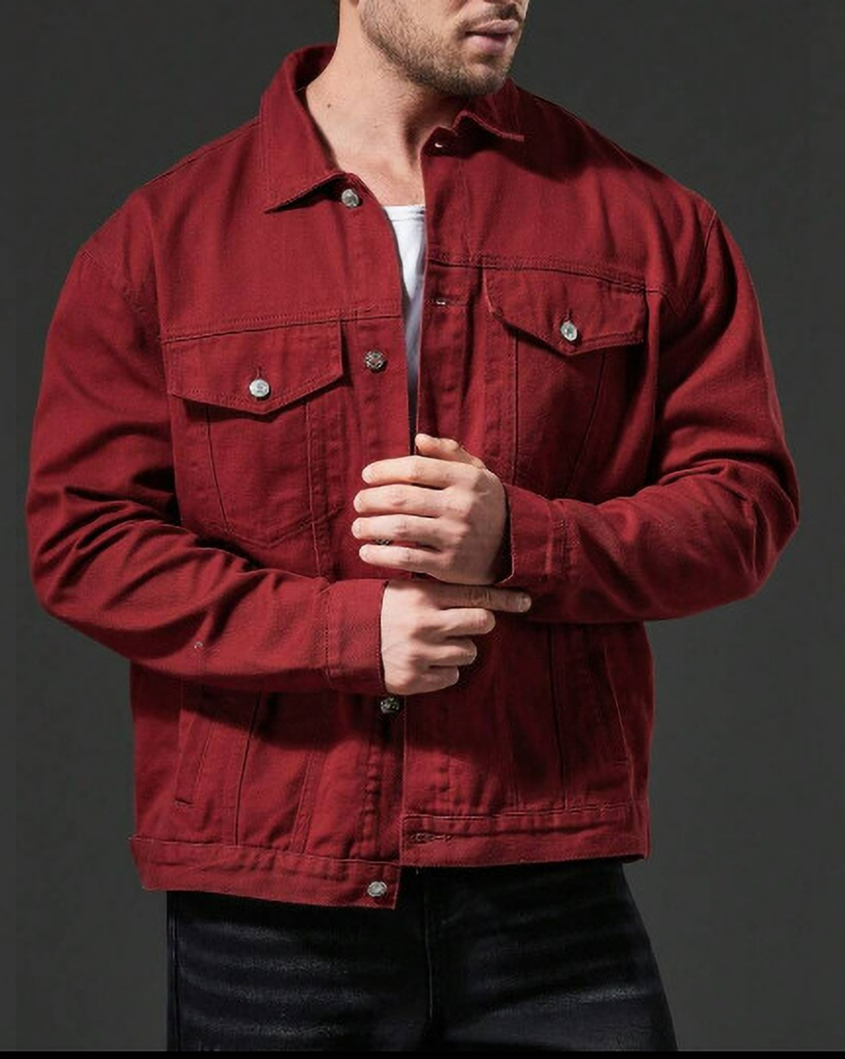 Image of lahaba Full Sleeve Solid Women Denim Jacket