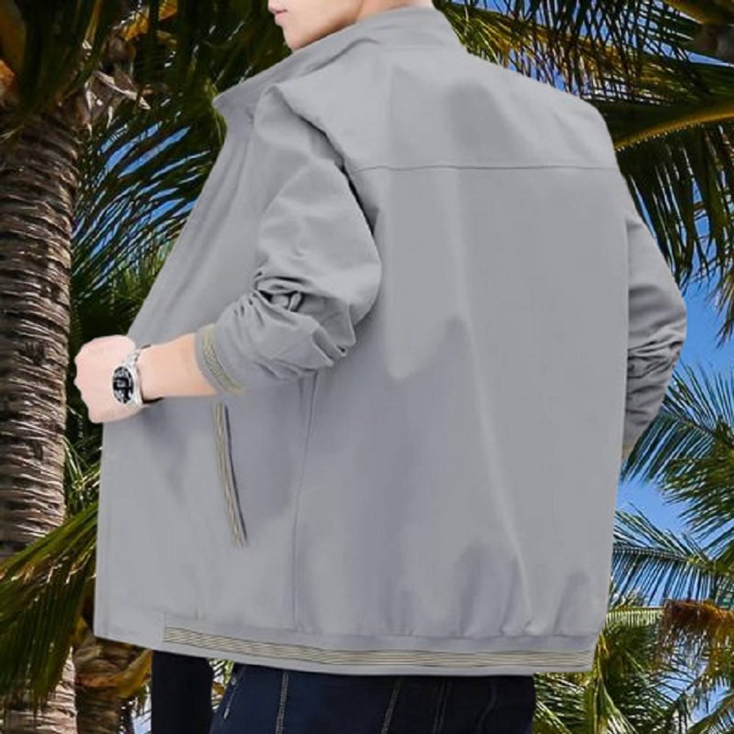 Tockcart Full Sleeve Solid Men Jacket - Image 2
